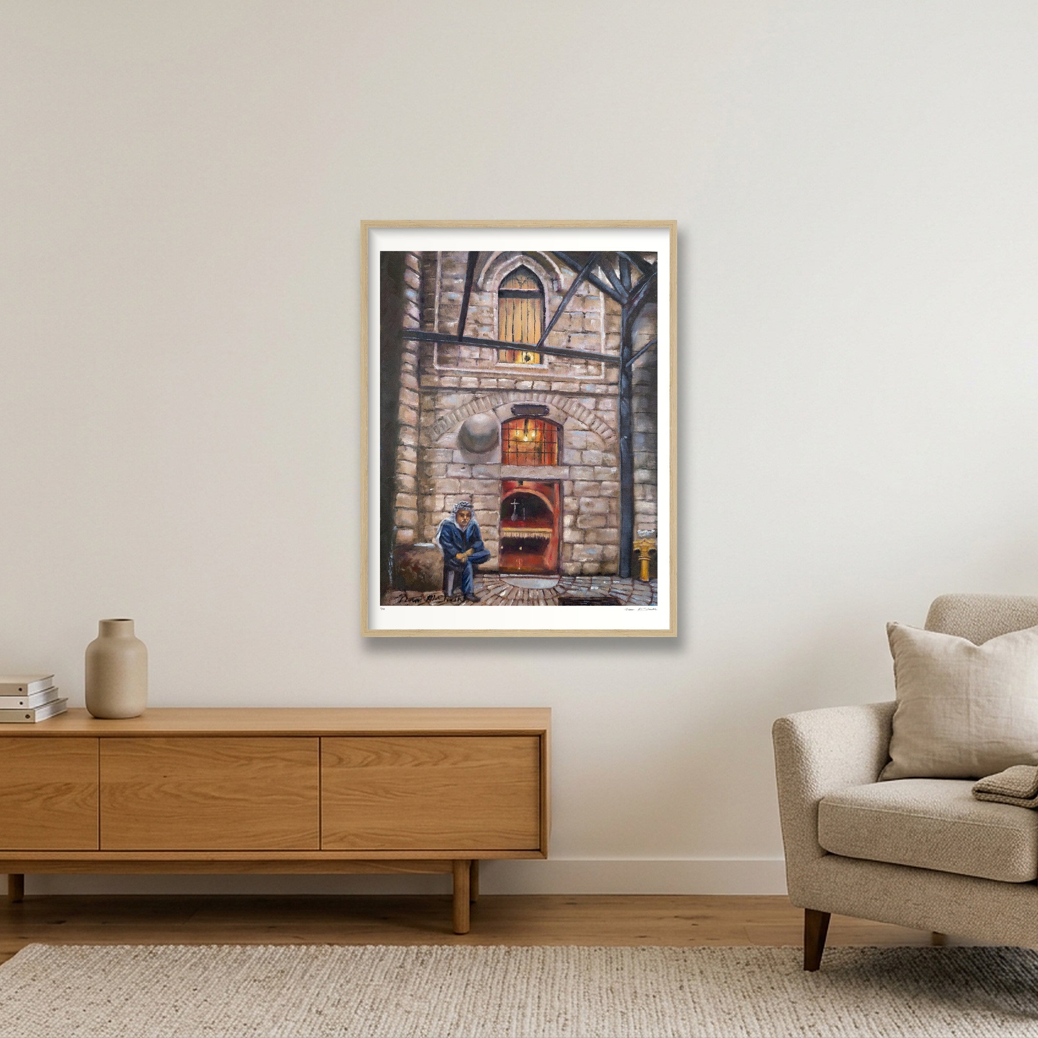 Old City Jerusalem, Palestine  — 60×80cm, 24×31" Oak Frame
