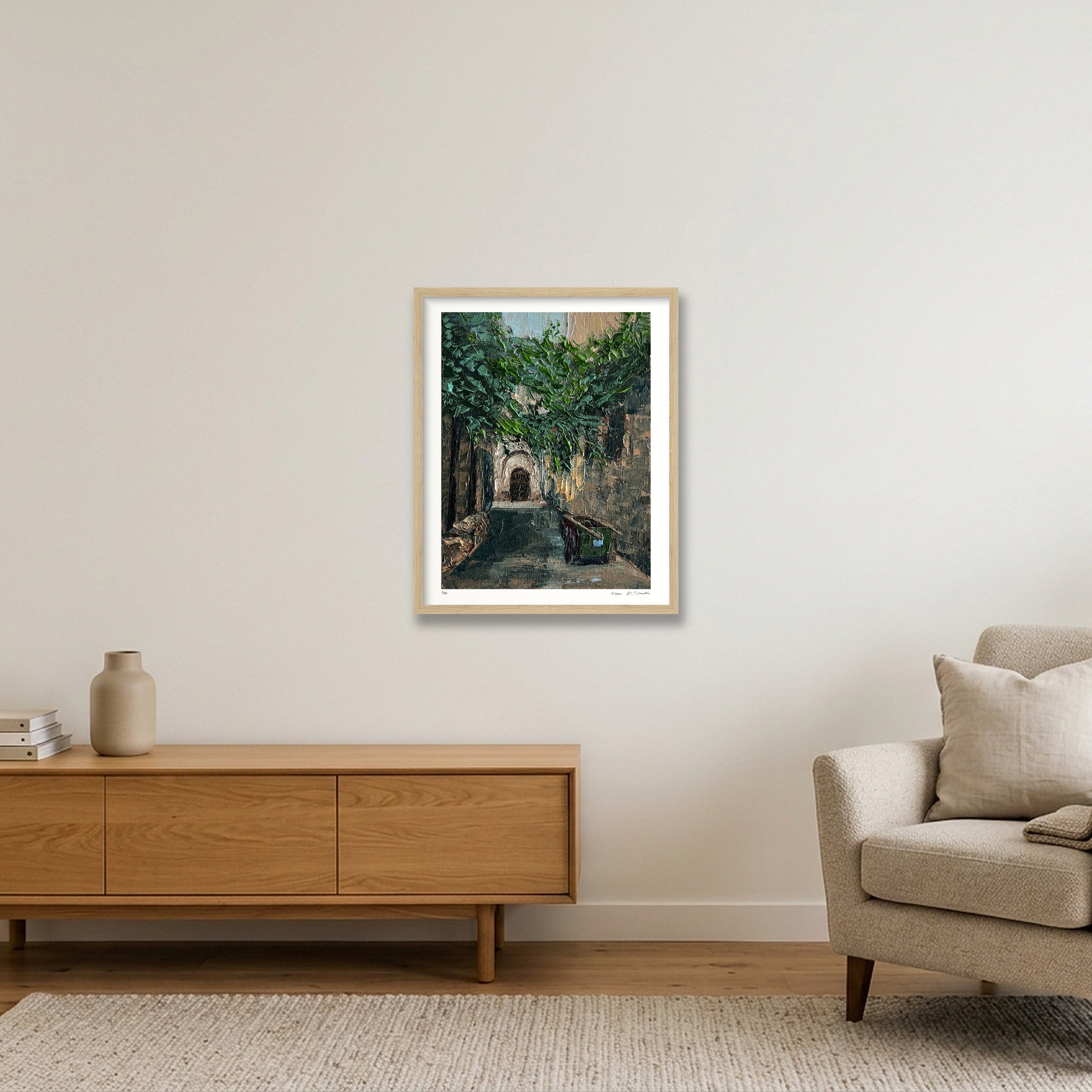 Nablus 02, Palestine — 40×50cm, 16×20" Oak Frame