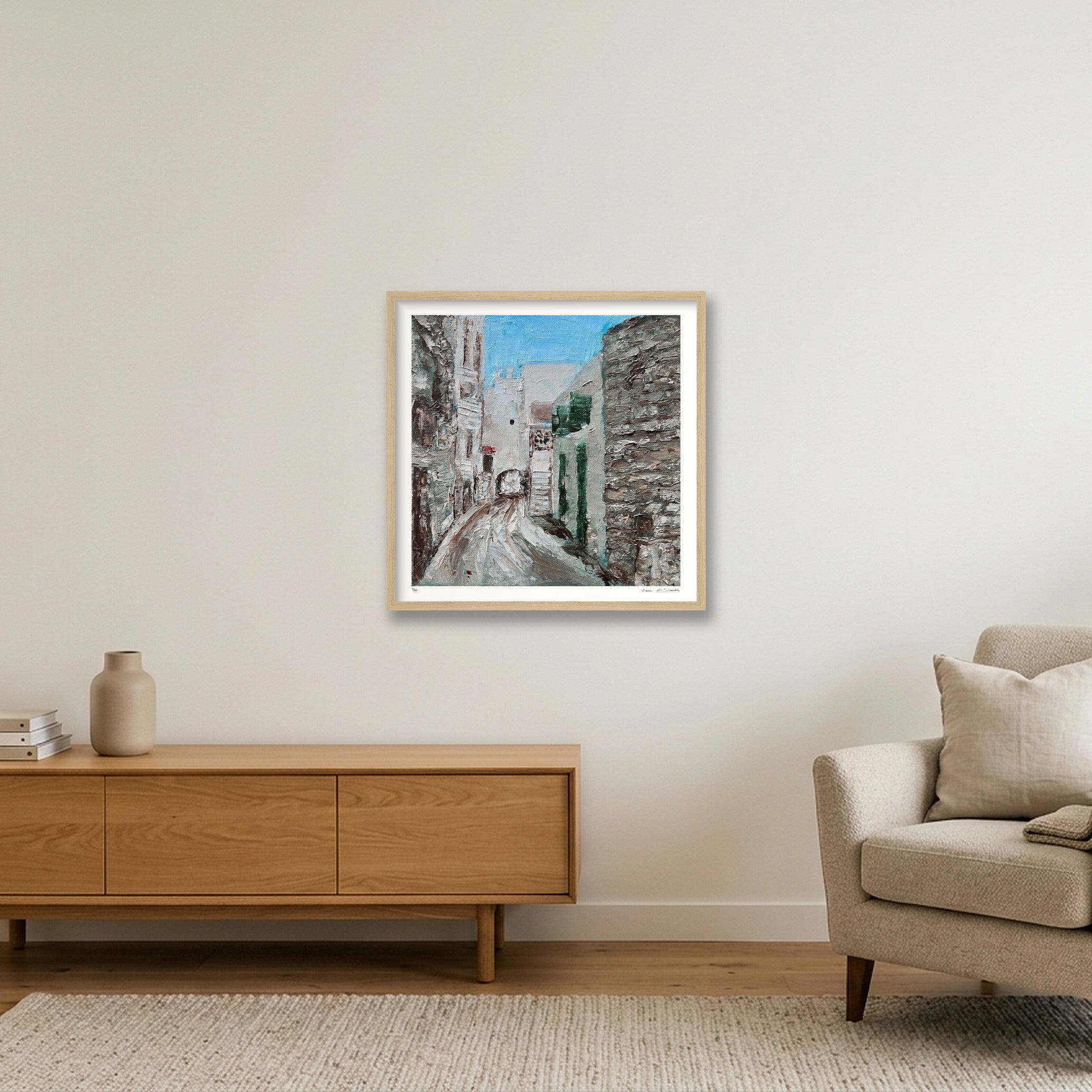 Beit Lahm, Palestine — 50×50cm, 20×20" Oak Frame