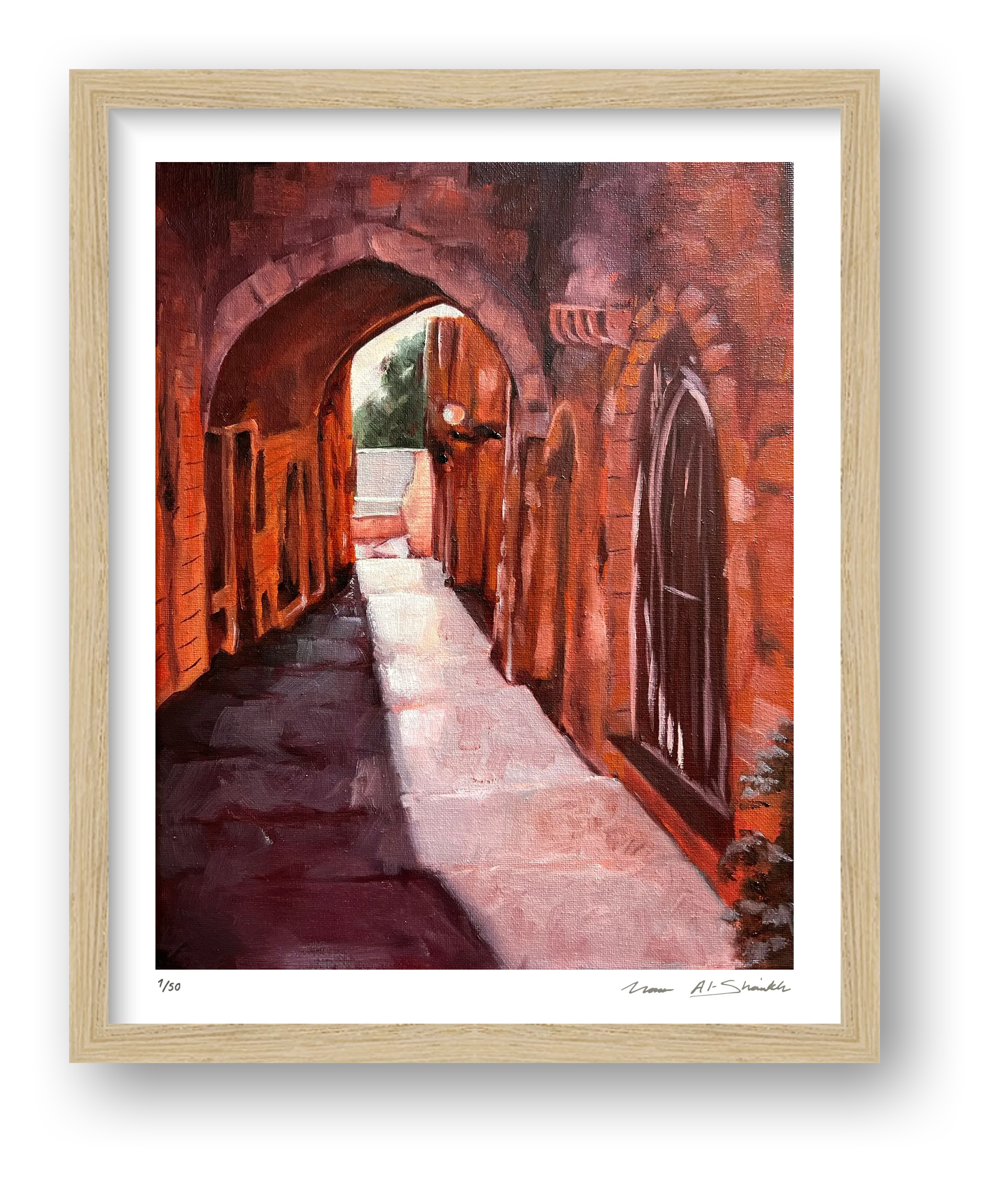 Jerusalem Streets, Palestine — framed