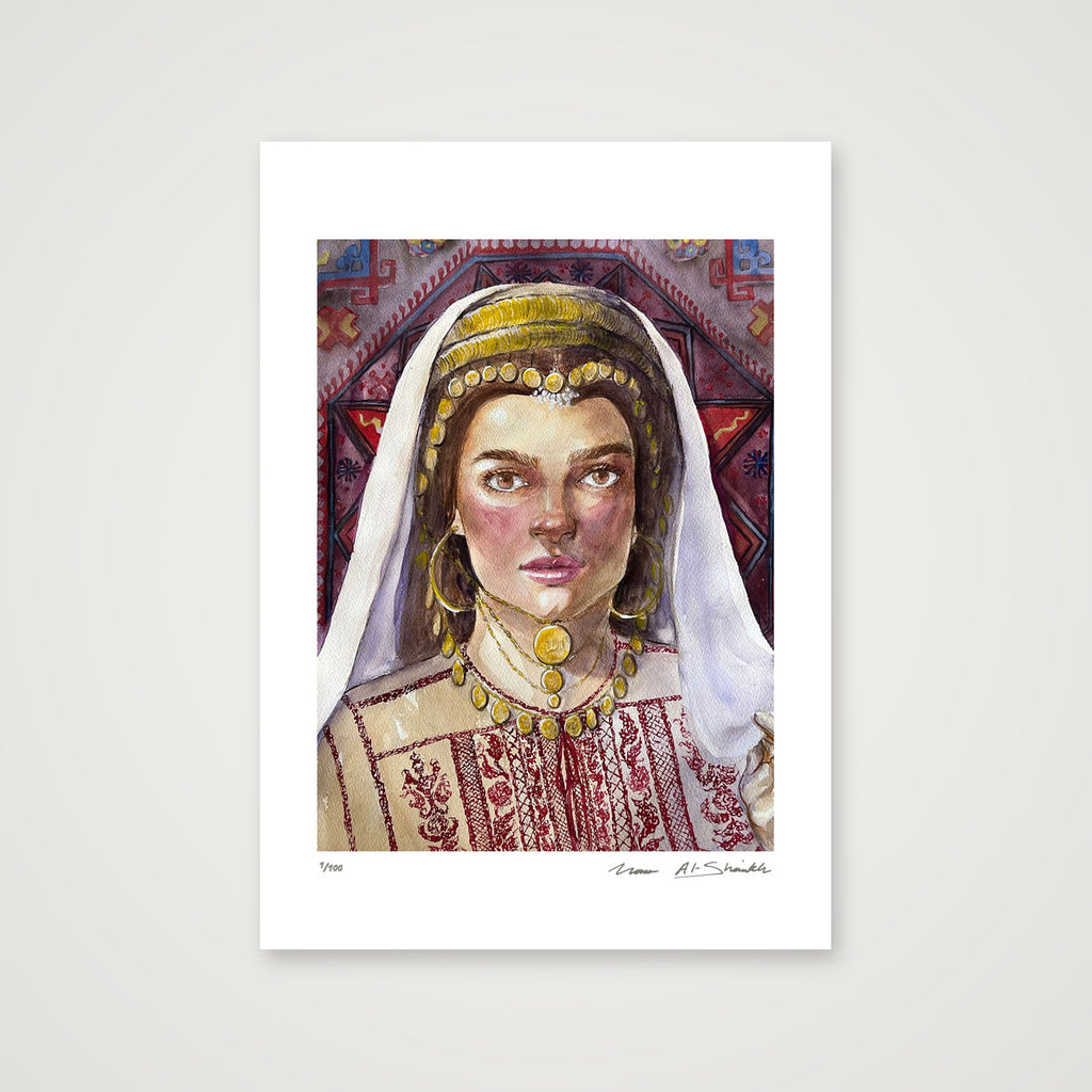 Traditional Palestinian Thobe Series 012 — A4 (21×30cm, 8×12") Print only