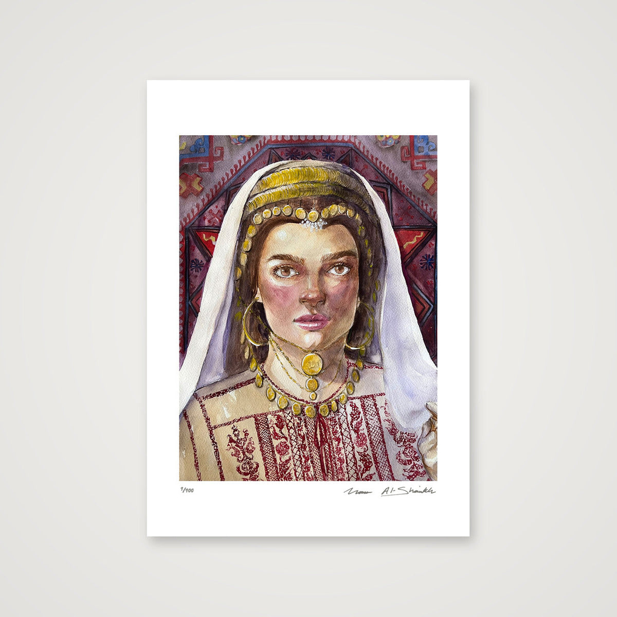 Traditional Palestinian Thobe Series 012 — A4 (21×30cm, 8×12") Print only