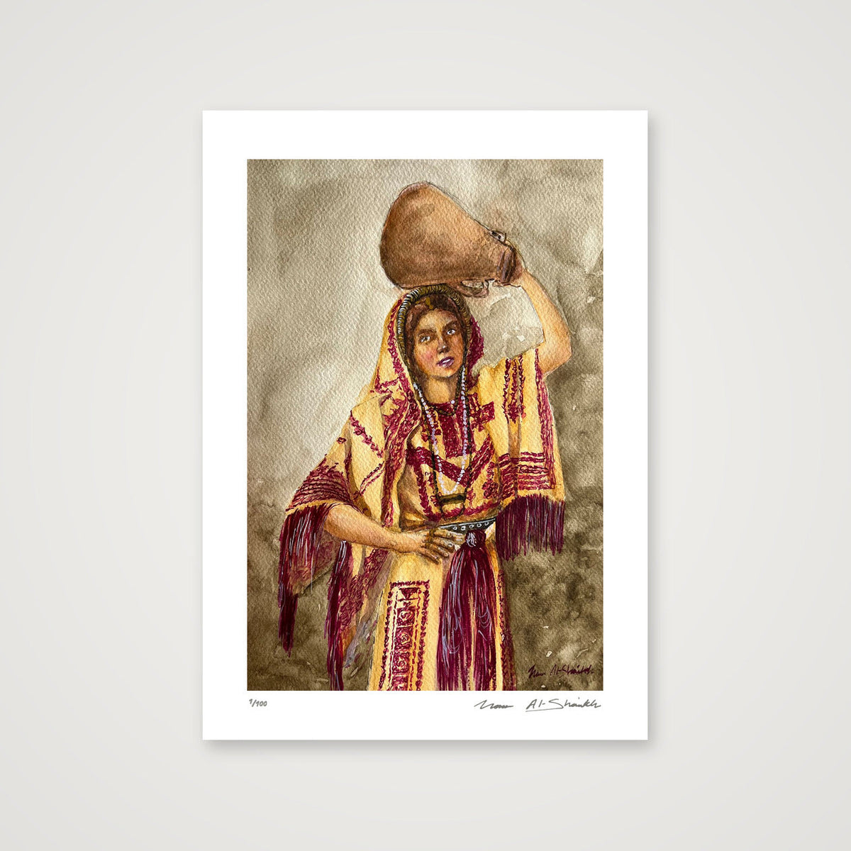 Traditional Palestinian Thobe Series 06 — A4 (21×30cm, 8×12") Print only