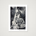 Traditional Palestinian Thobe 08 | Black & White — A4 (21×30cm, 8×12") Print only
