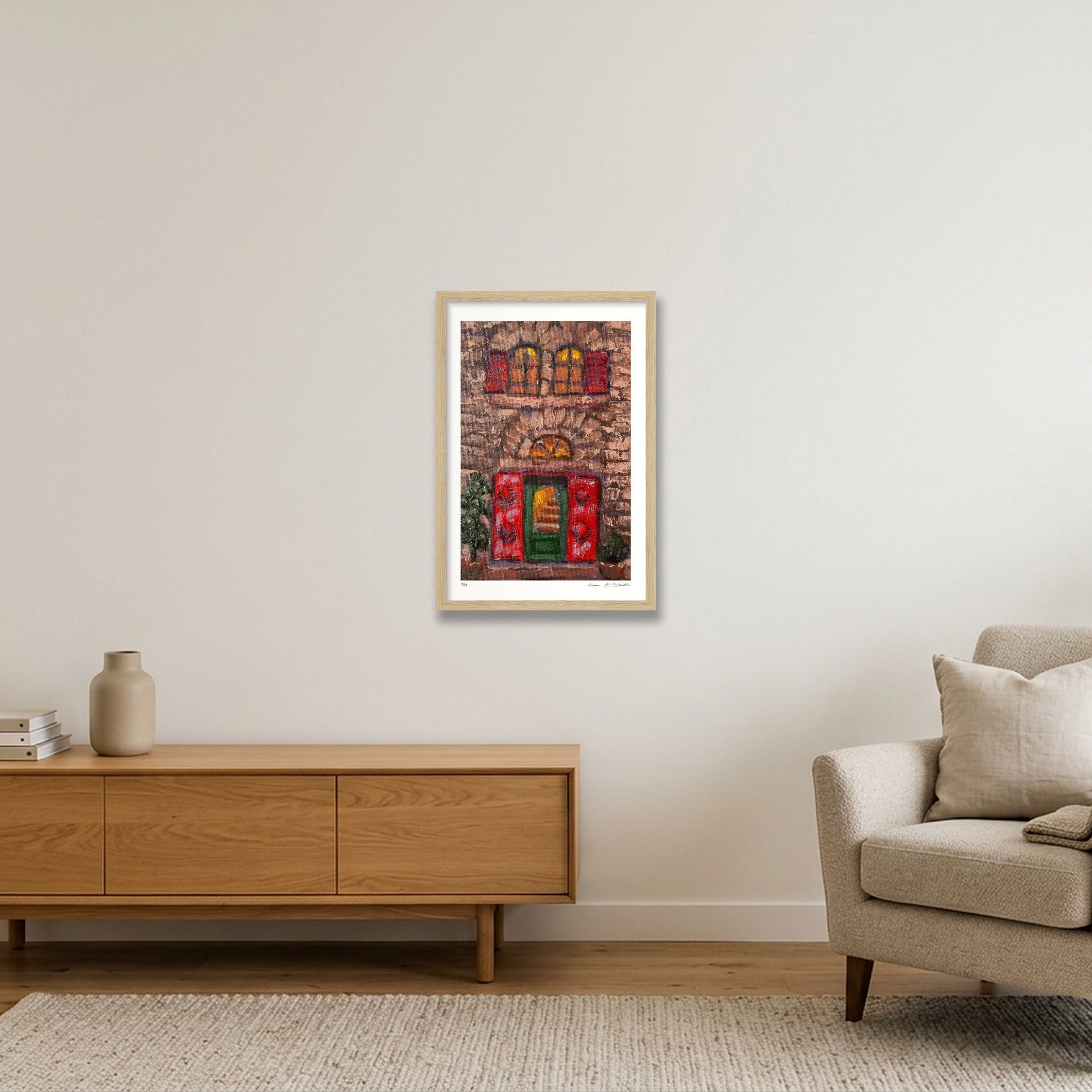 Ramallah, Palestine — 30×45cm, 12×18" Oak Frame