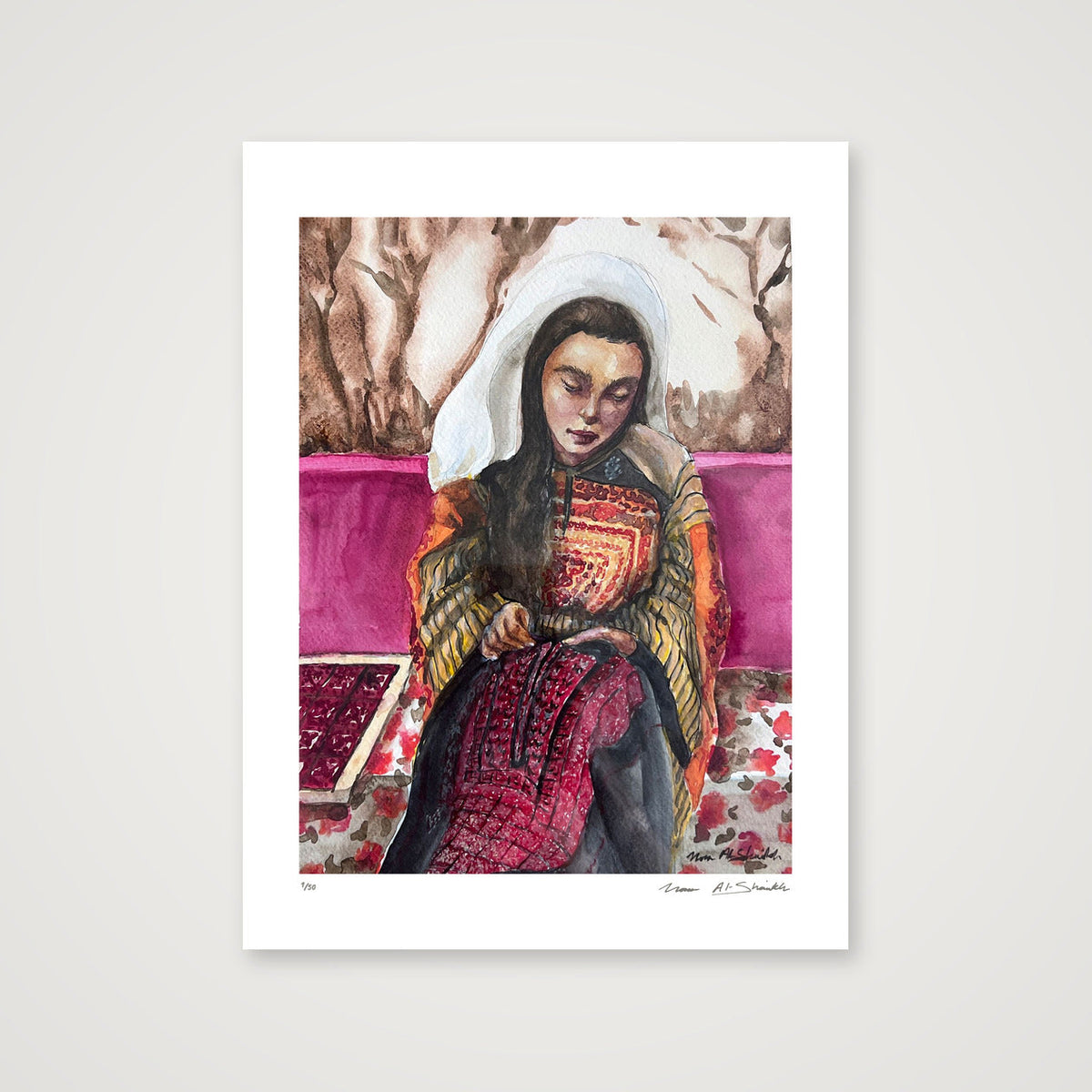 Traditional Palestinian Thobe Series 09 — 30×40cm, 12×16" Print only