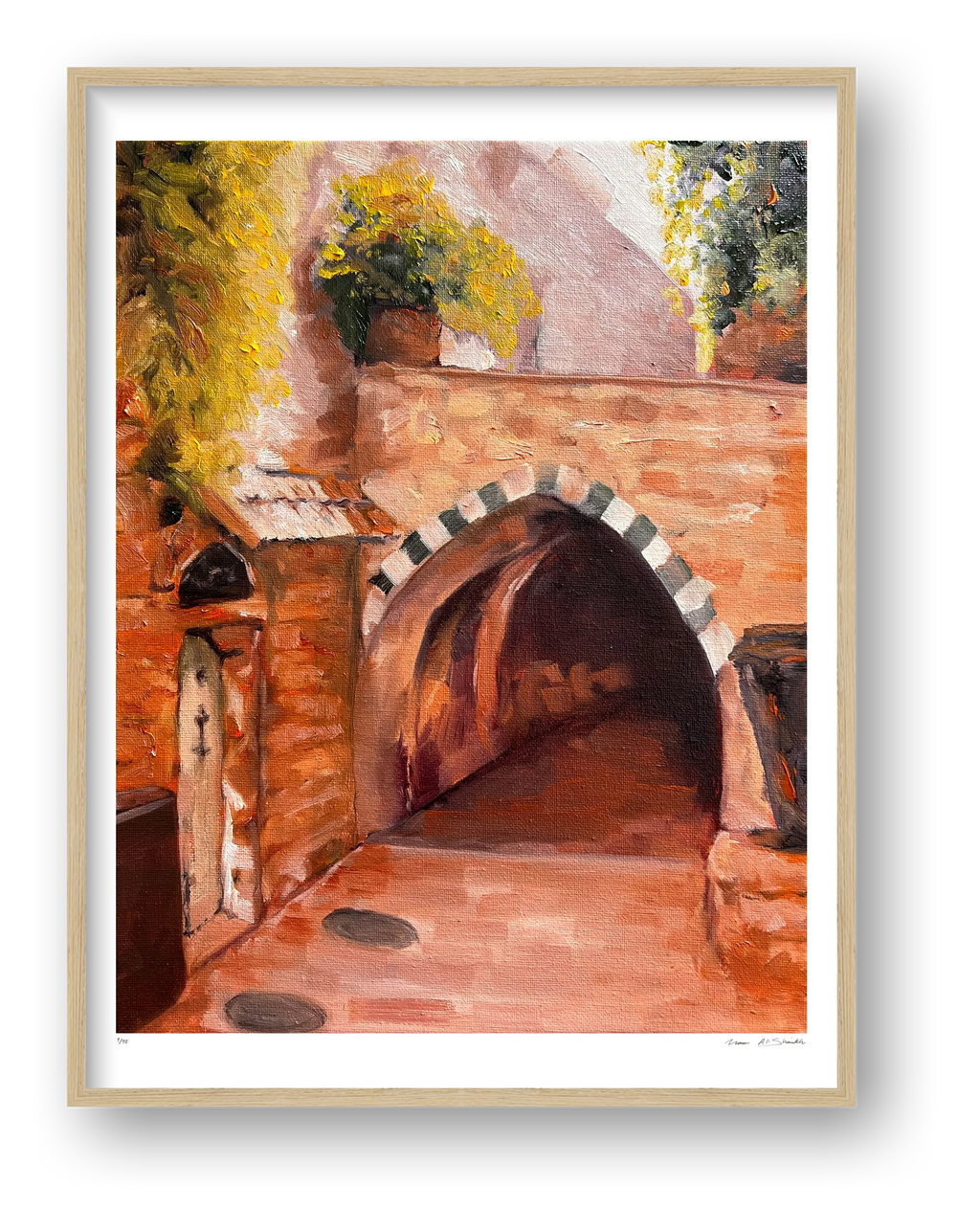 Jerusalem Neighborhood, Palestine  — framed