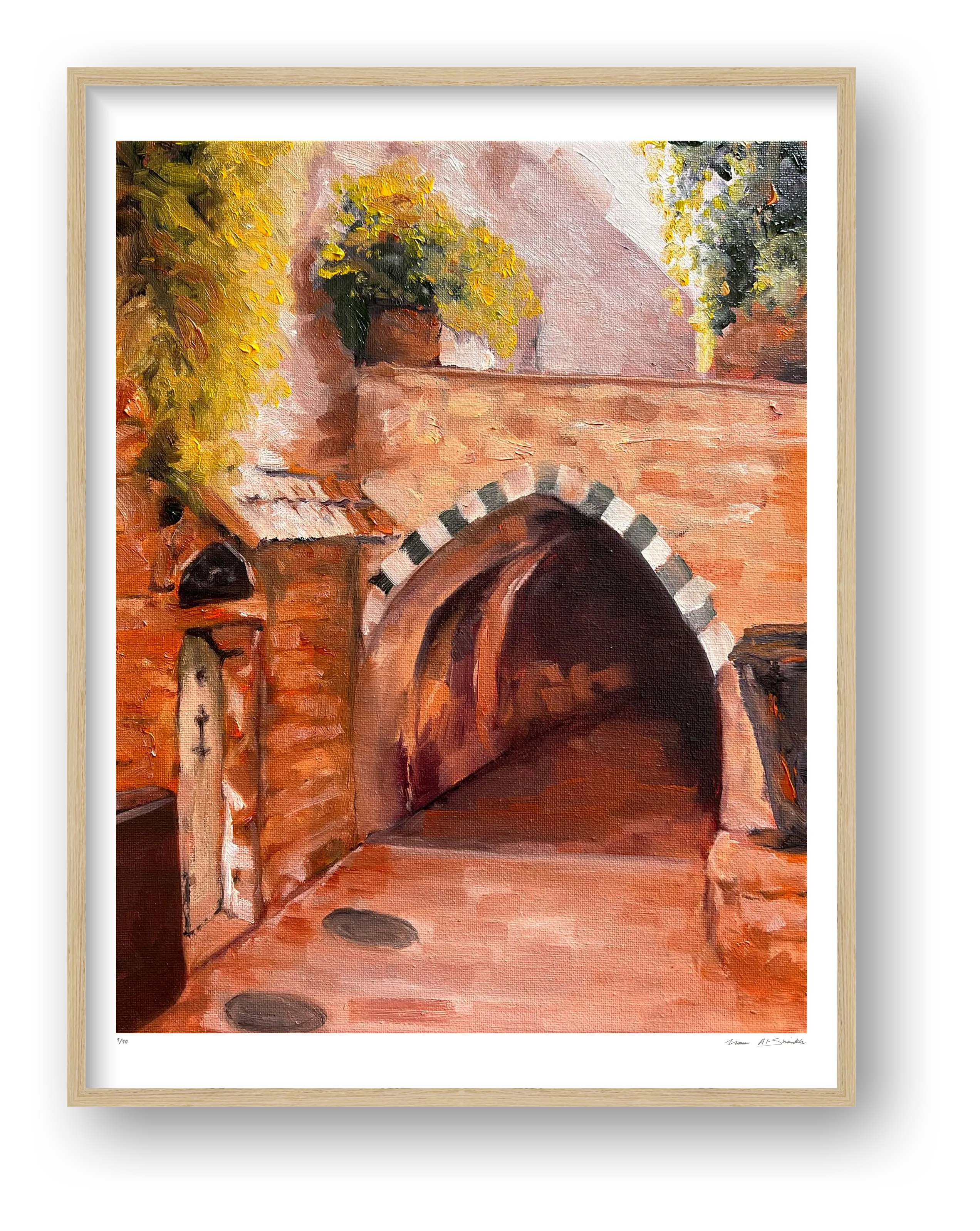Jerusalem Neighborhood, Palestine  — framed