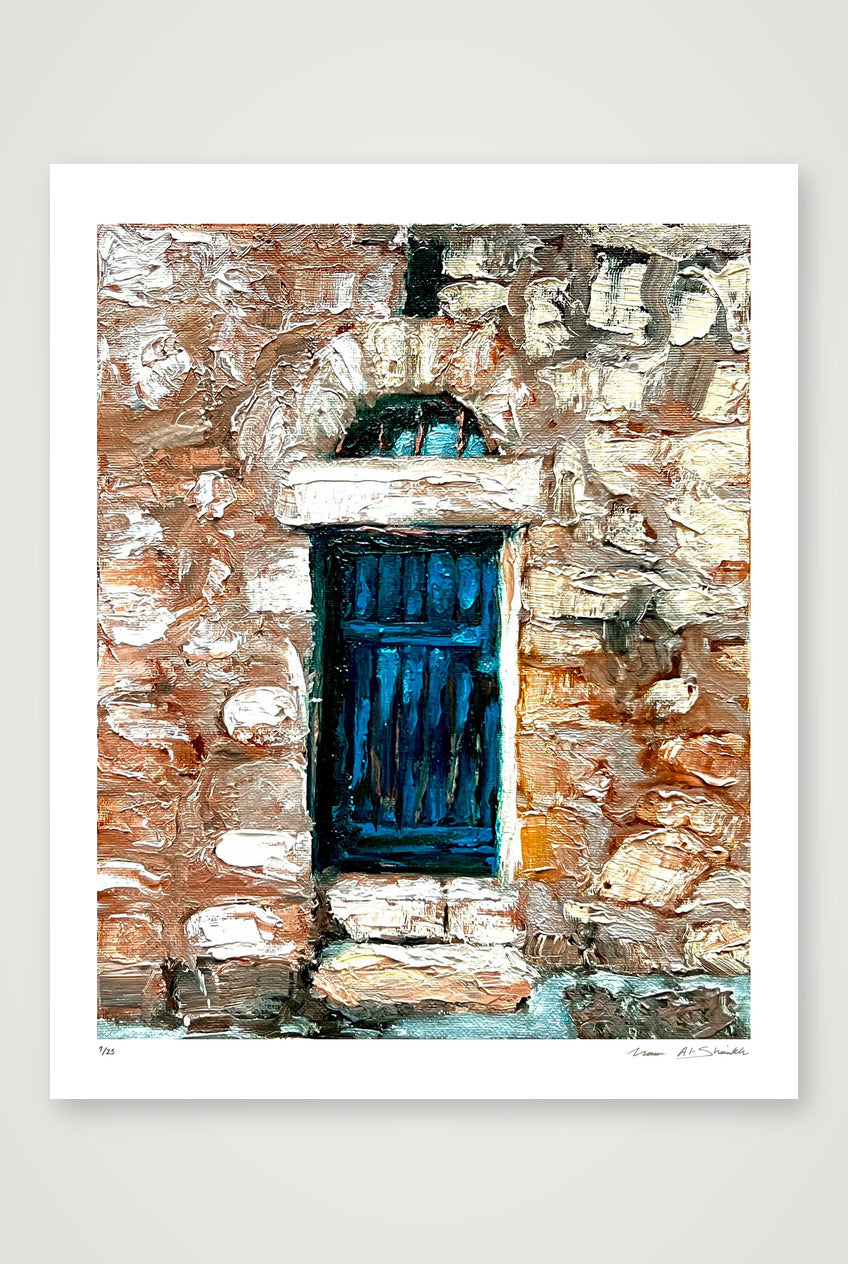 The Blue Door Jerusalem, Palestine — 40×50cm, 16×20" Print only