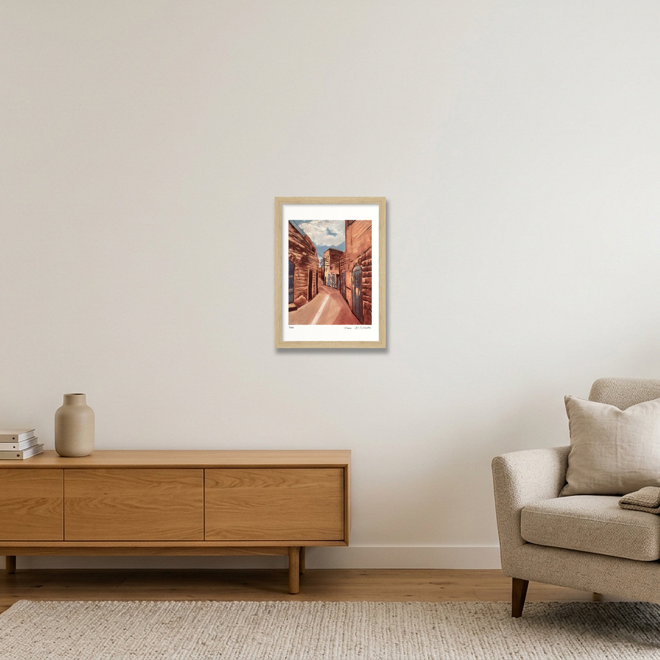 Shafa Amr, Palestine — A4 (21×30cm, 8×12") Oak Frame