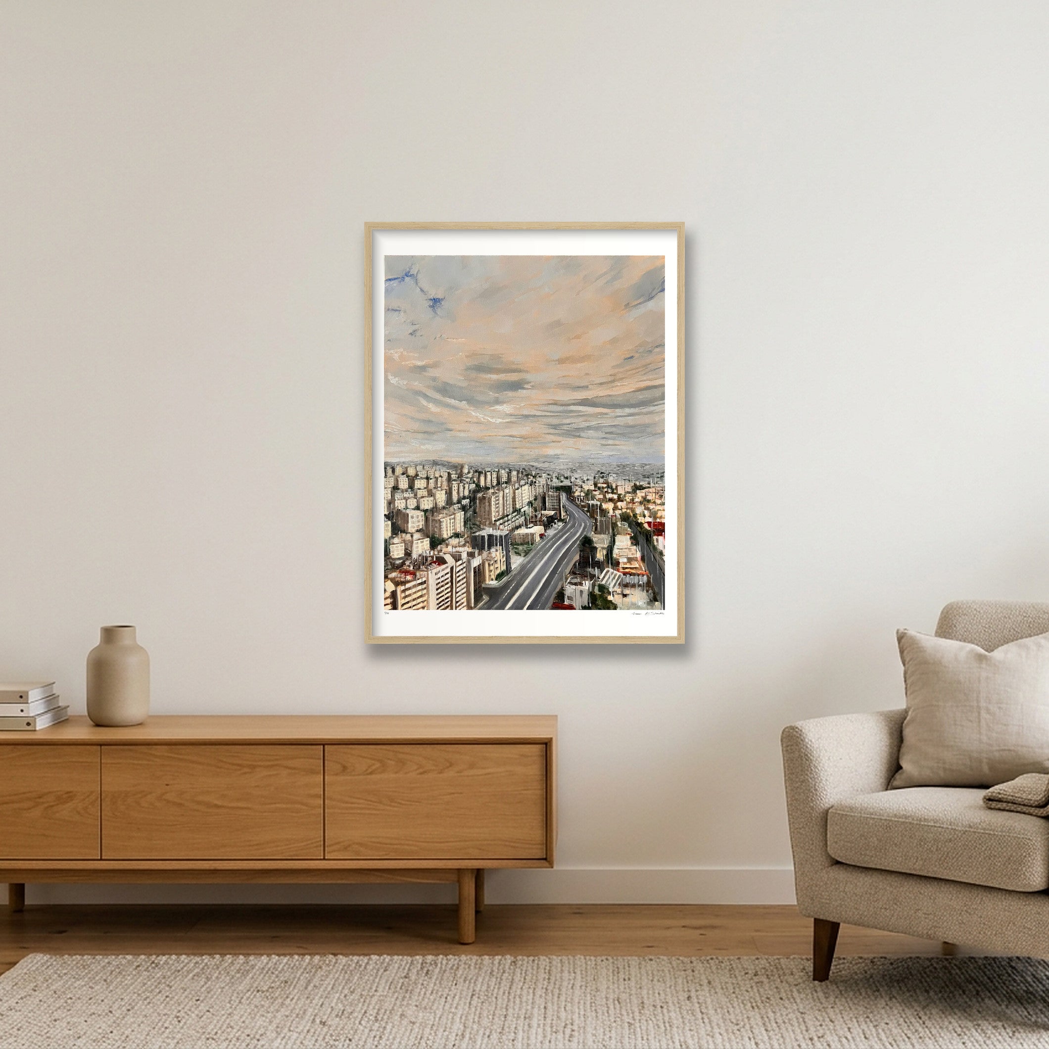 Amman, Jordan  — 60×80cm, 24×31" Oak Frame