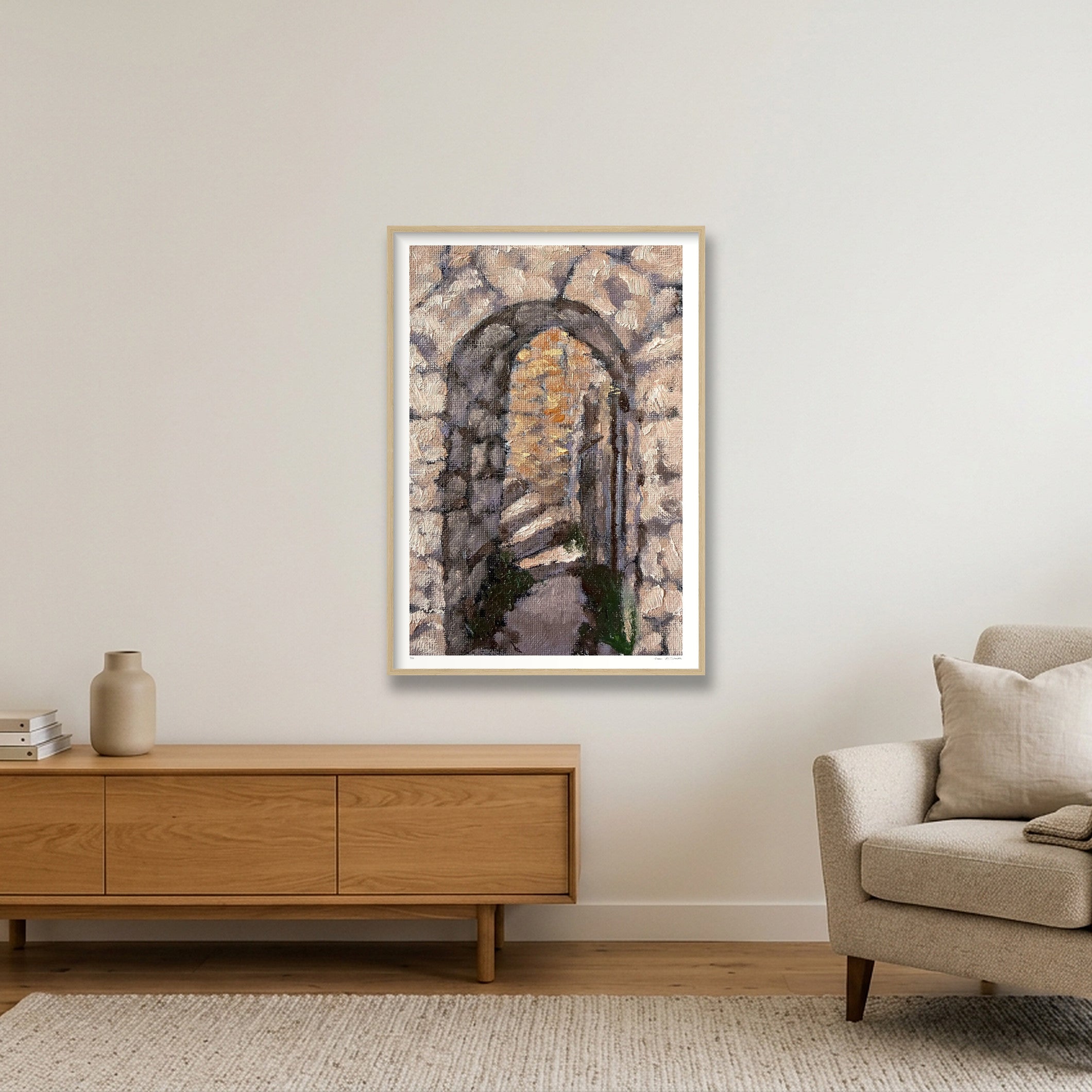Abwein, Palestine  — 70×100cm, 28×39" Oak Frame