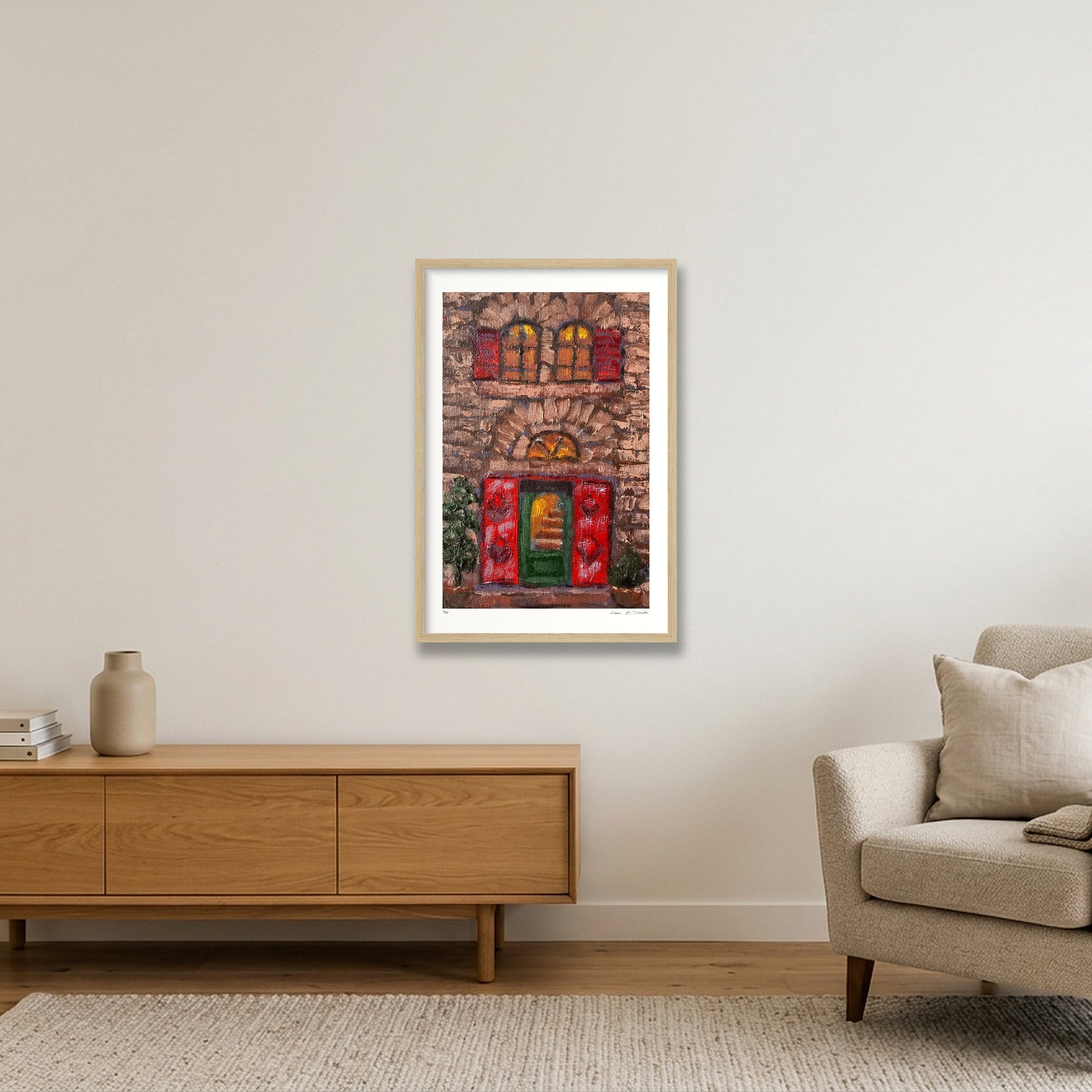 Ramallah, Palestine — 40×60cm, 16×24" Oak Frame