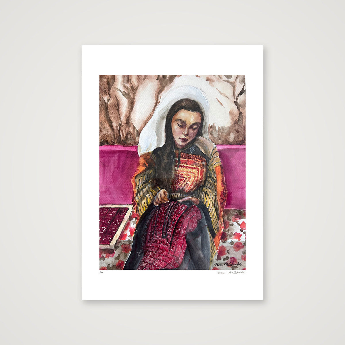 Traditional Palestinian Thobe Series 09 — 42×59cm, 17×23" Print only