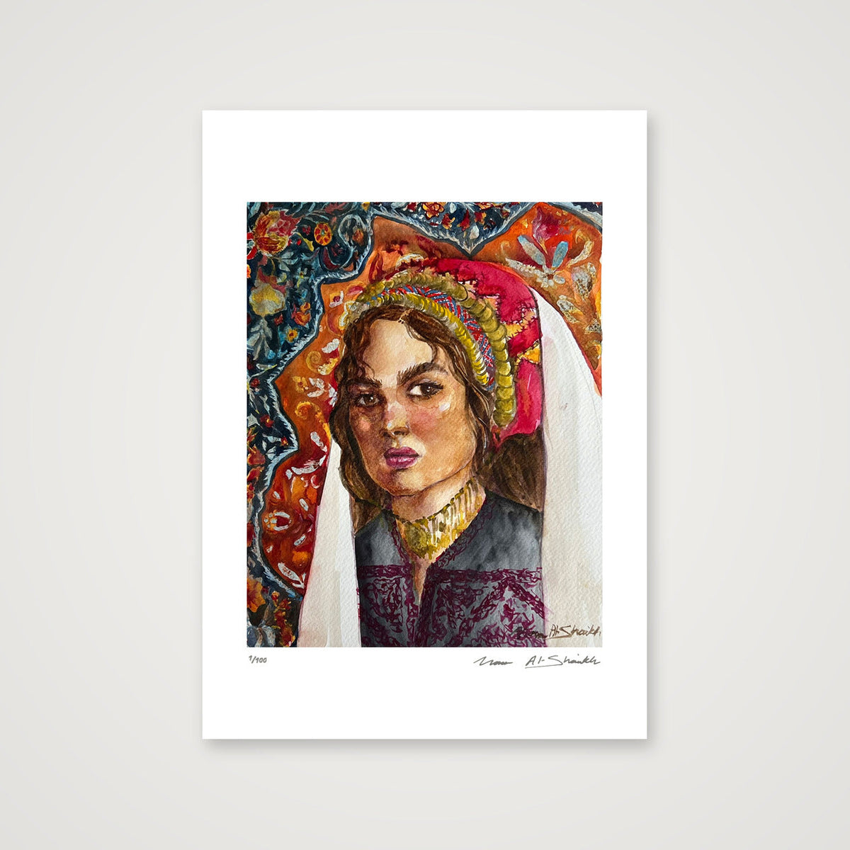 Traditional Palestinian Thobe Series 011 — A4 (21×30cm, 8×12") Print only