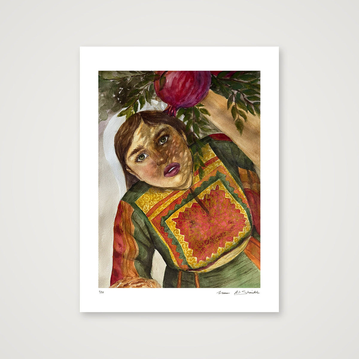 Traditional Palestinian Thobe Series 013 — 30×40cm, 12×16" Print only