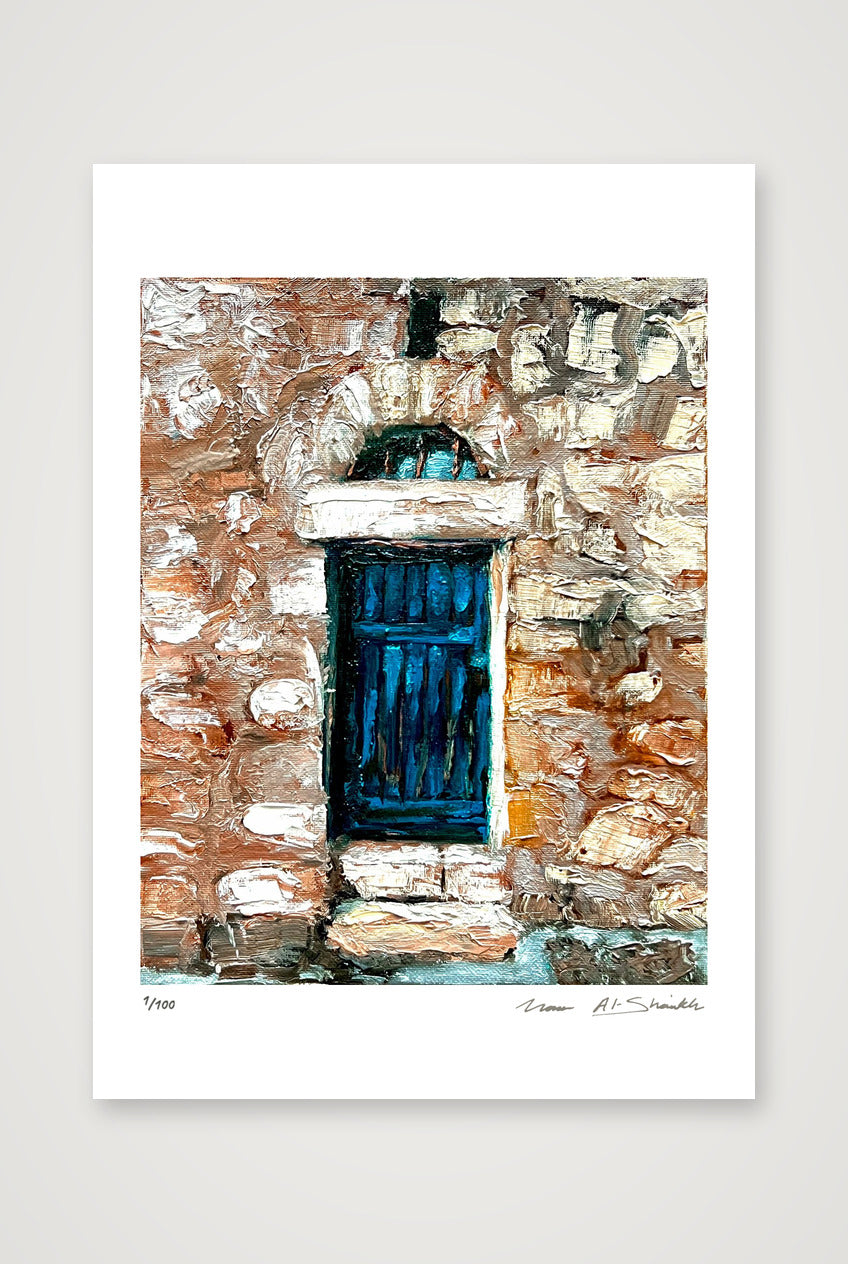 The Blue Door Jerusalem, Palestine — A4 (21×30cm, 8×12") Print only