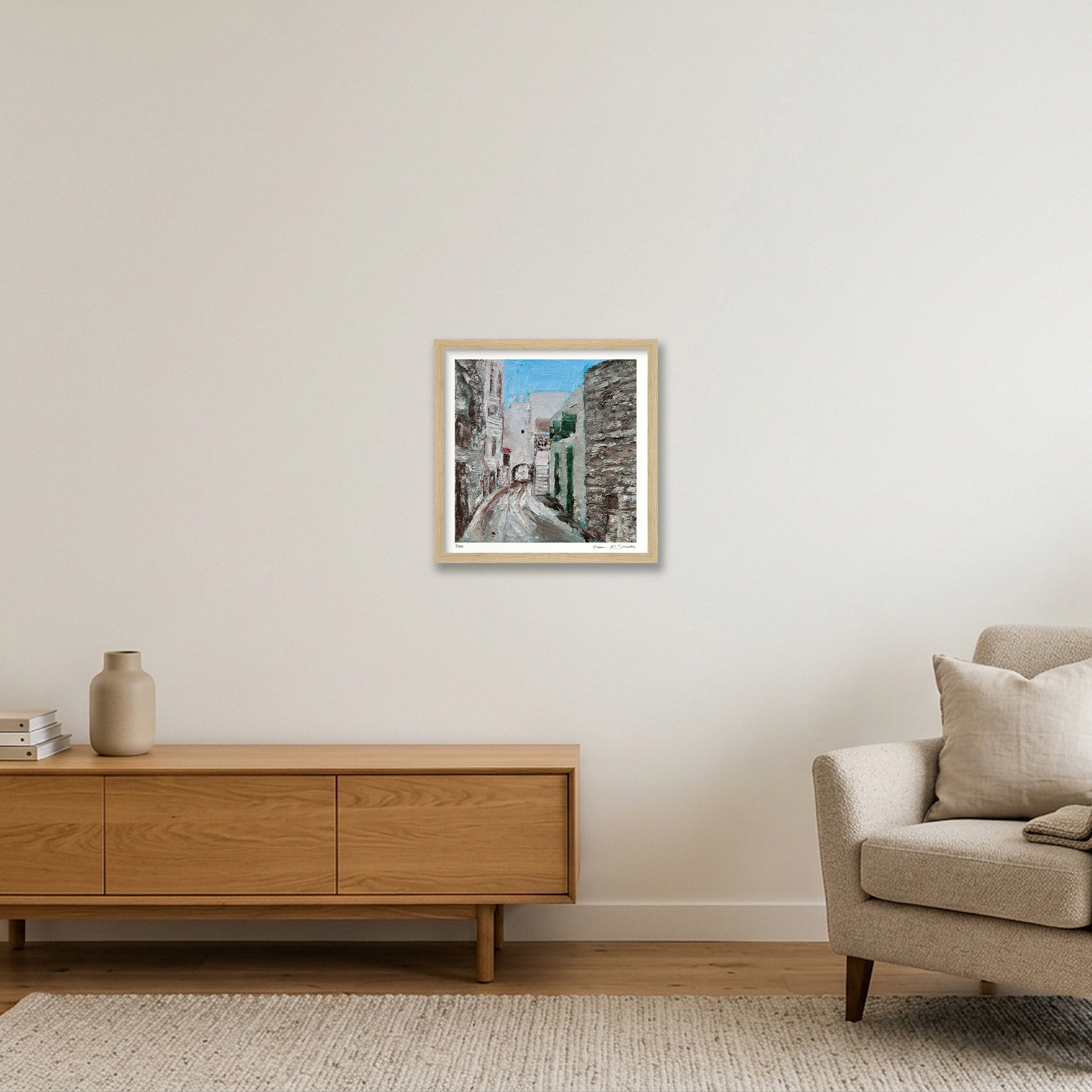 Beit Lahm, Palestine — 30×30cm, 12×12" Oak Frame