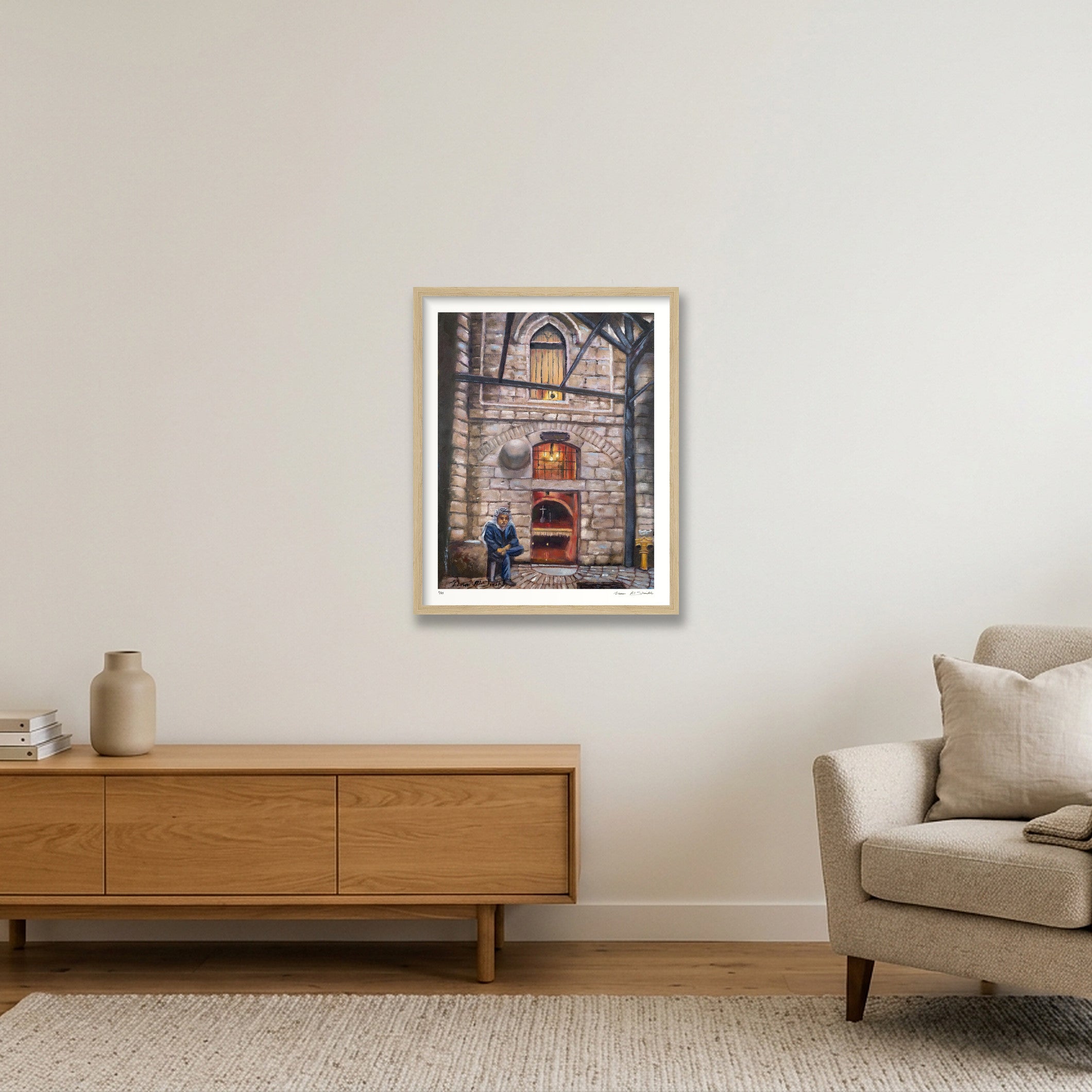 Old City Jerusalem, Palestine  — 40×50cm, 16×20" Oak Frame