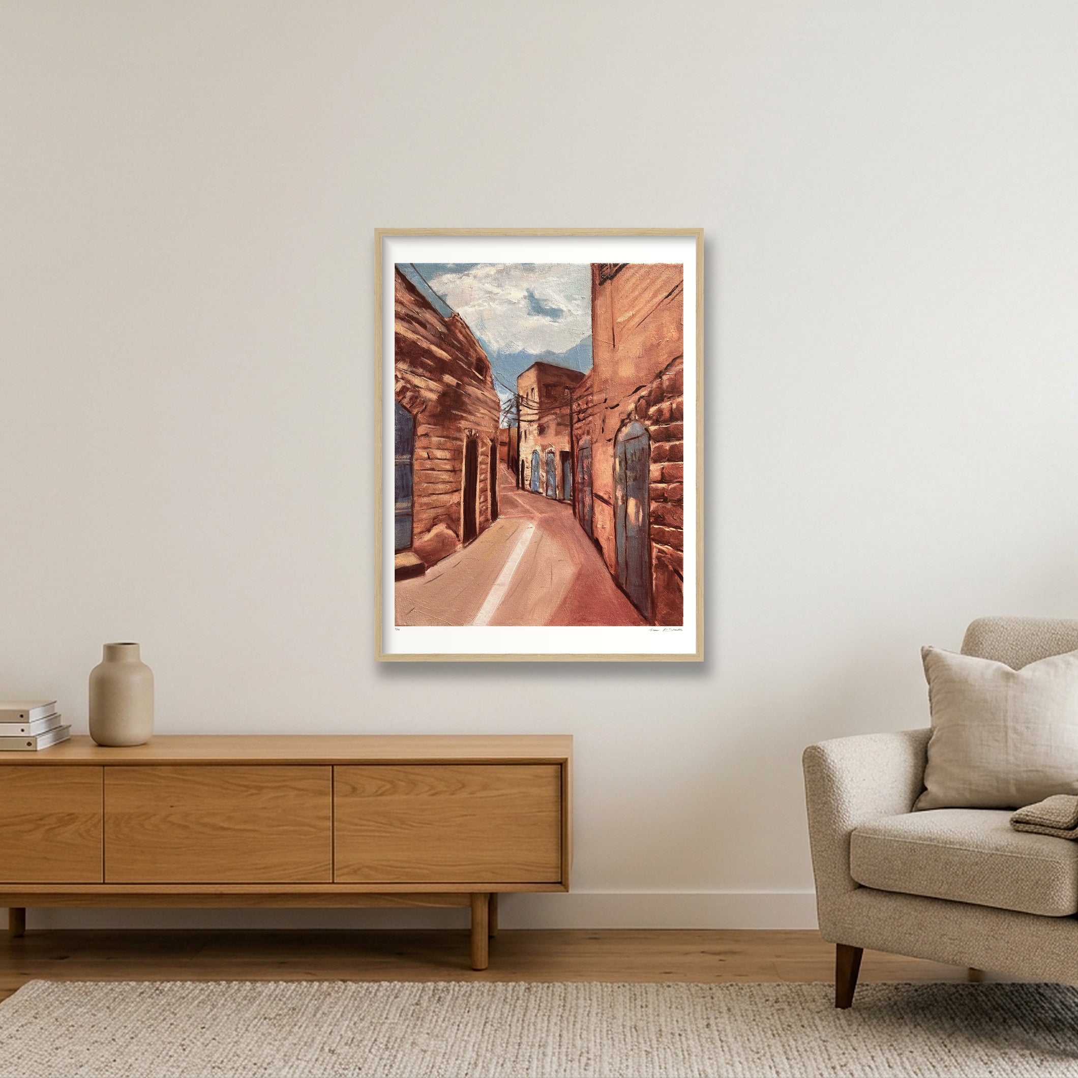 Shafa Amr, Palestine — 60×80cm, 24×31" Oak Frame