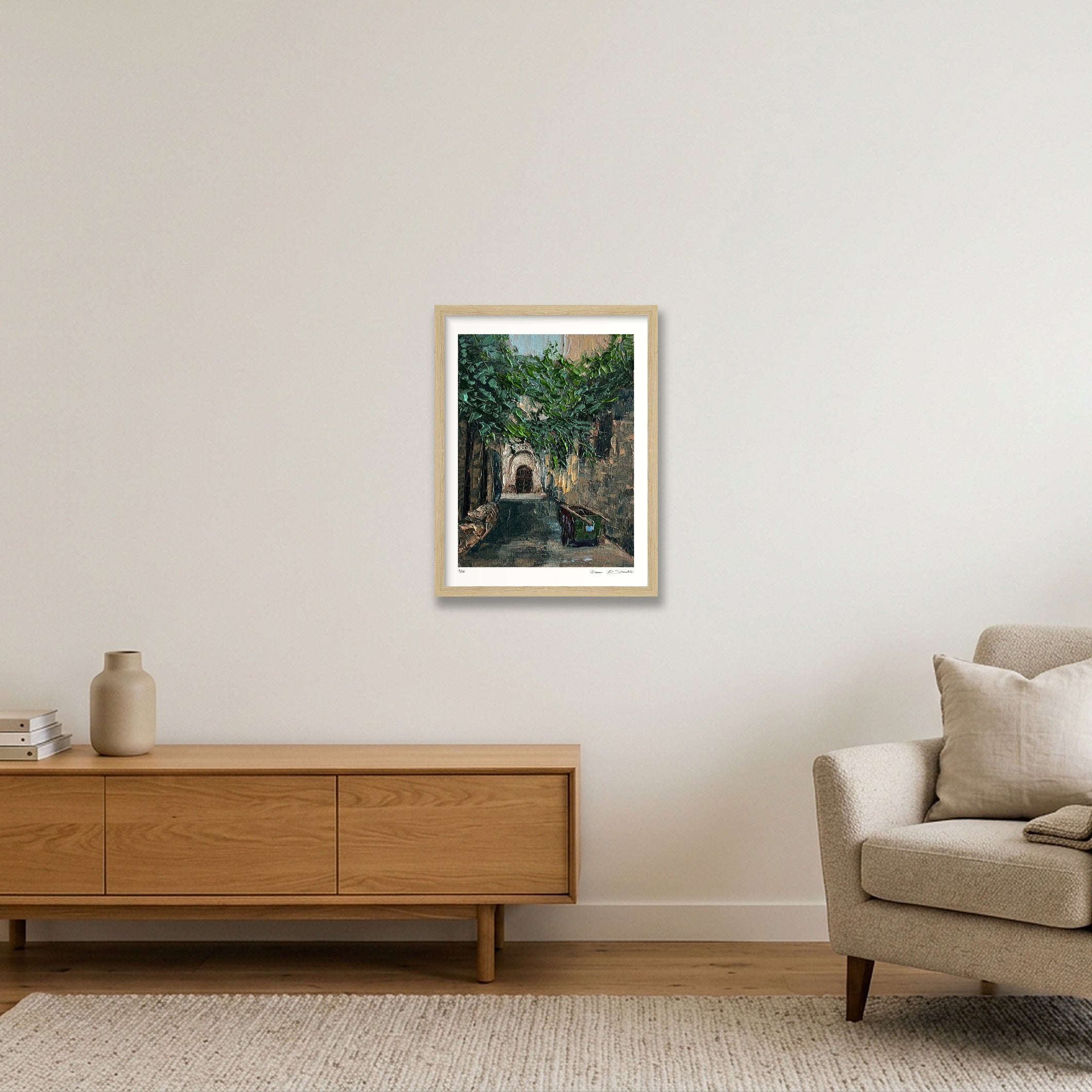 Nablus 02, Palestine — 30×40cm, 12×16" Oak Frame