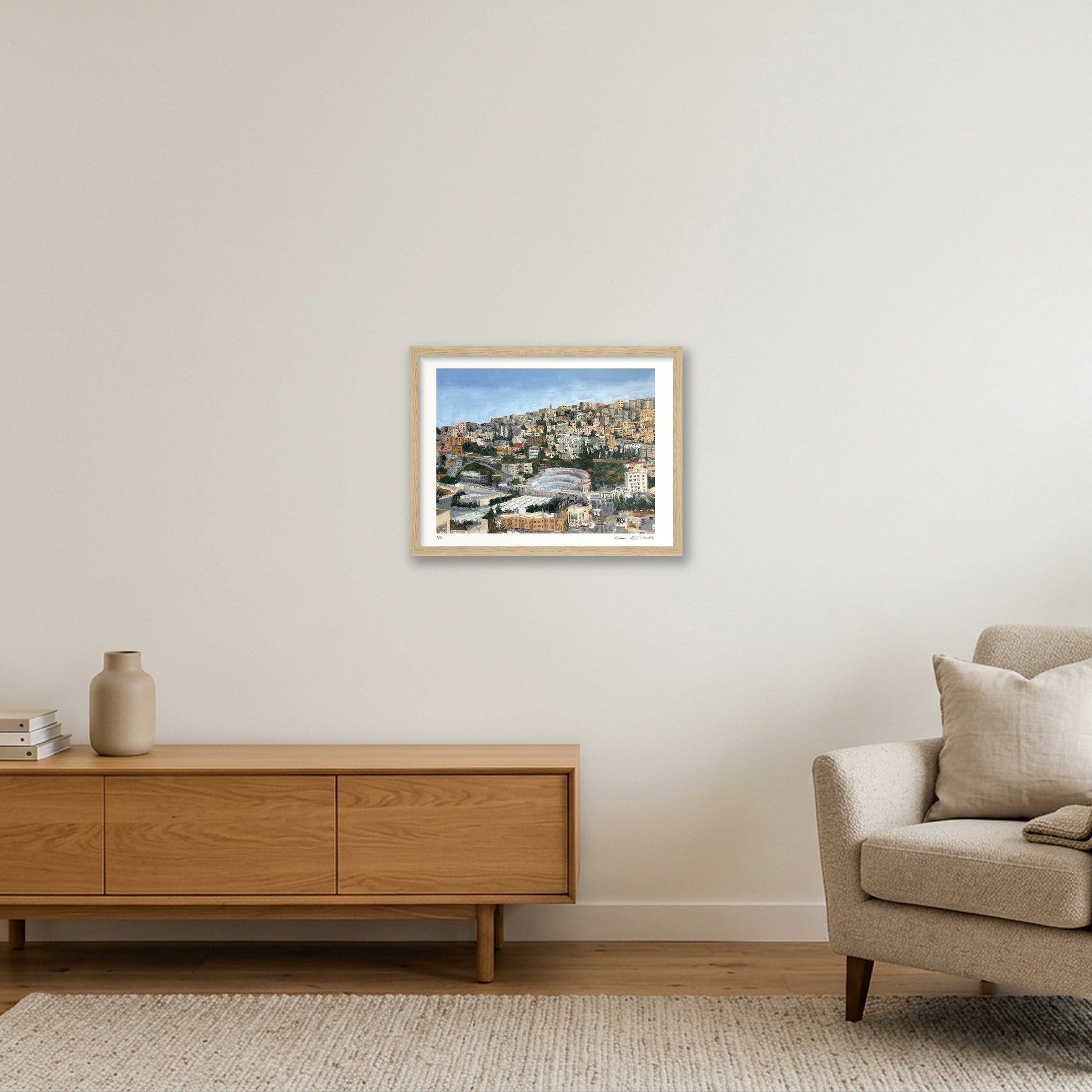 The Roman Theater, Jordan  — 40×30cm, 16×12" Oak Frame