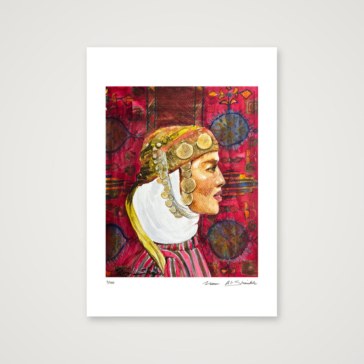 Traditional Palestinian Thobe Series 010 — A4 (21×30cm, 8×12") Print only