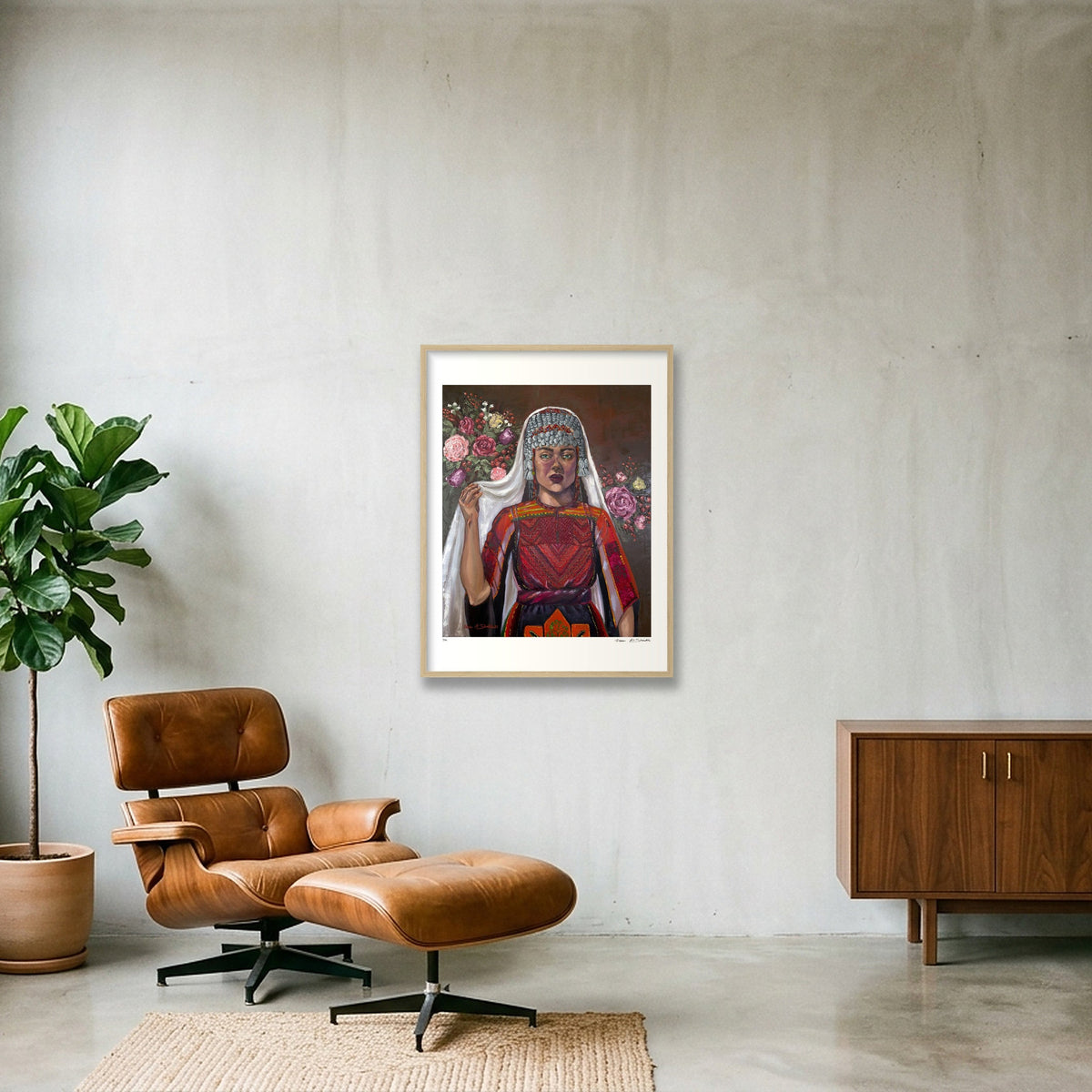 The Bride, Palestine — 60×80cm, 24×31" Oak Frame