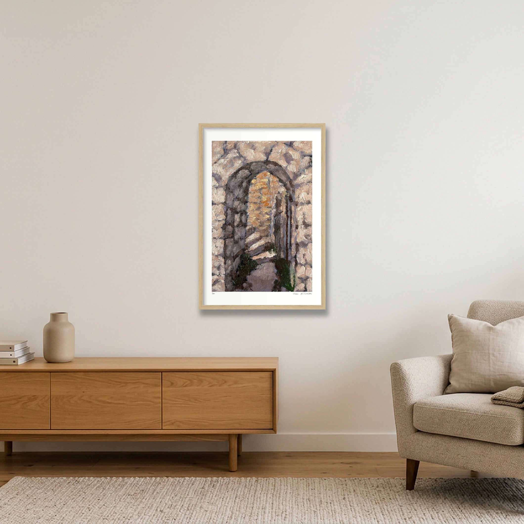 Abwein, Palestine  — 40×60cm, 16×24" Oak Frame
