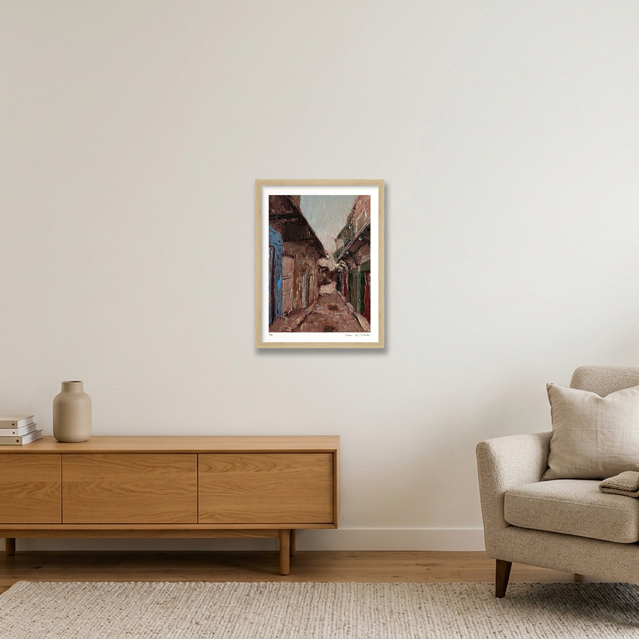 An Nasra, Palestine — 30×40cm, 12×16" Oak Frame