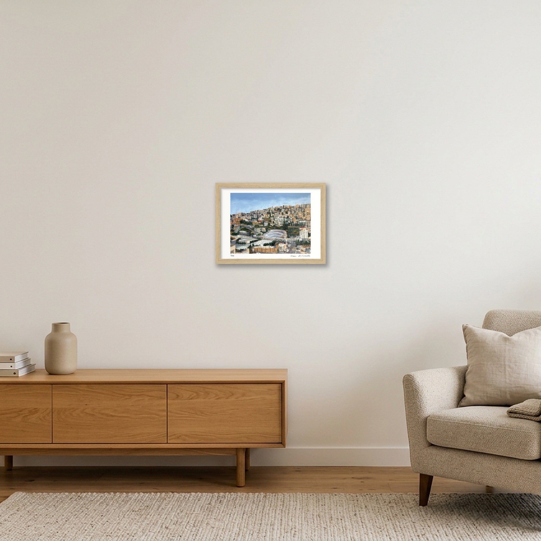 The Roman Theater, Jordan  — A4 (30×21cm, 12×8") Oak Frame