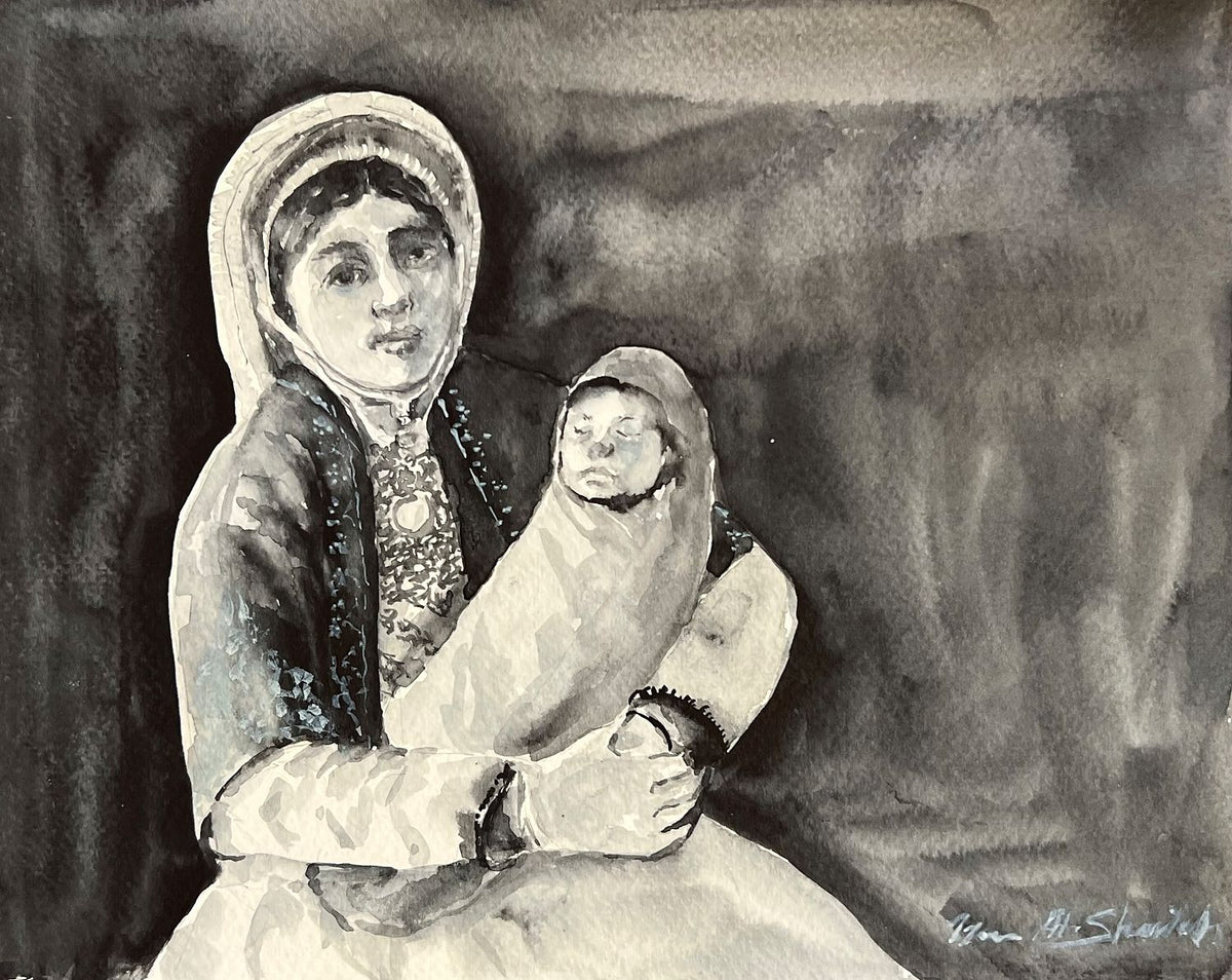 Traditional Palestinian Thobe 15 | Black & White