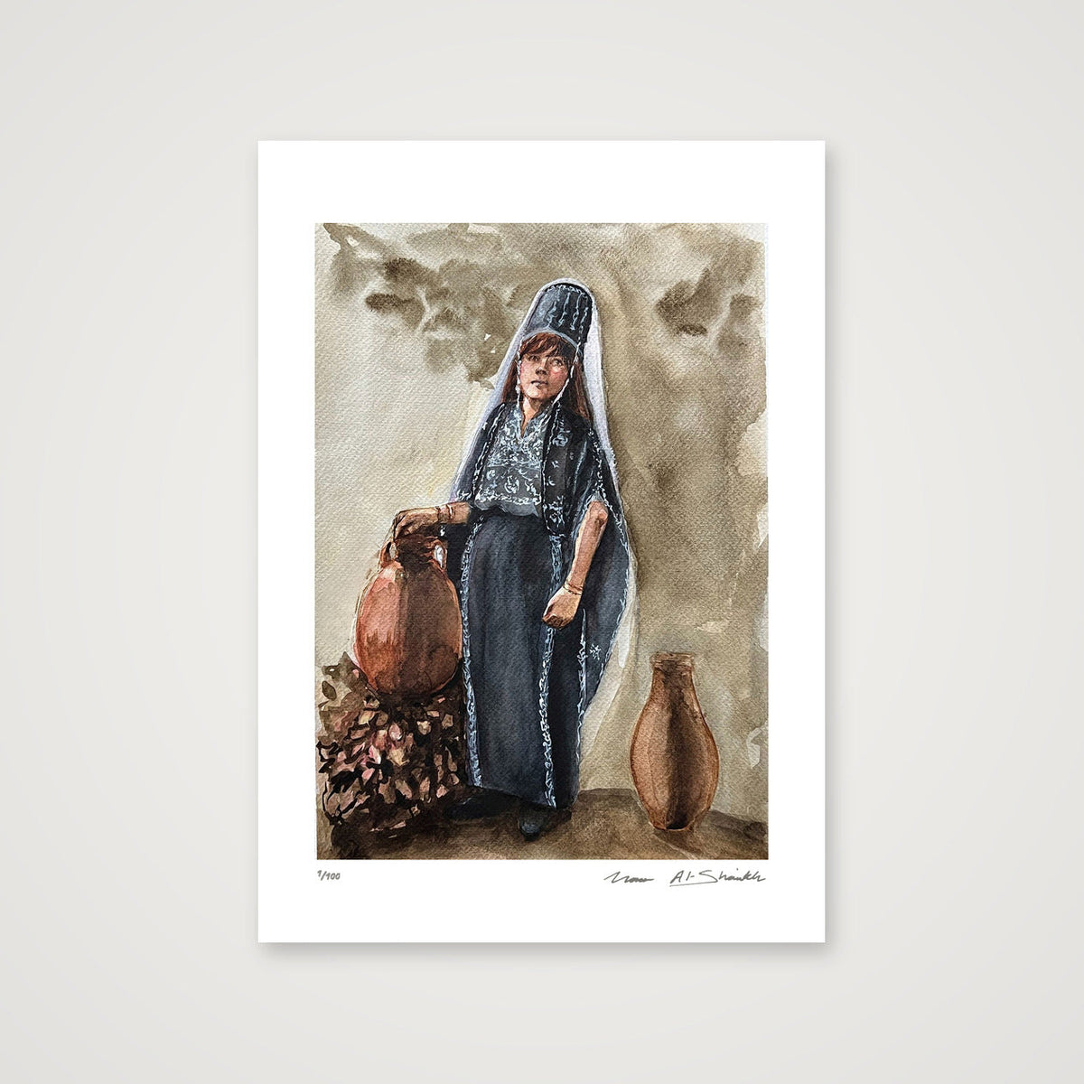 Traditional Palestinian Thobe Series 04 — A4 (21×30cm, 8×12") Print only