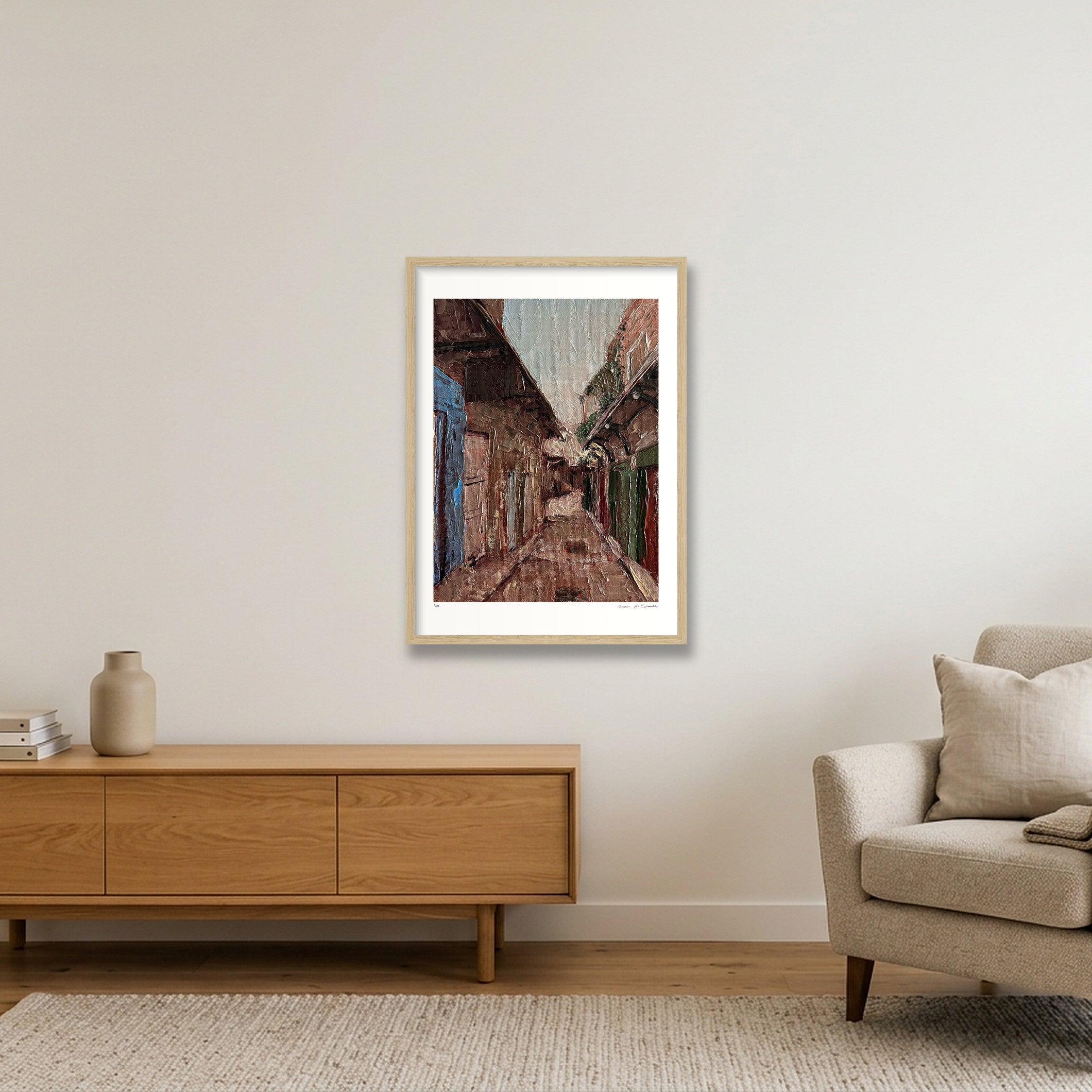 An Nasra, Palestine — 42×59cm, 17×23" Oak Frame