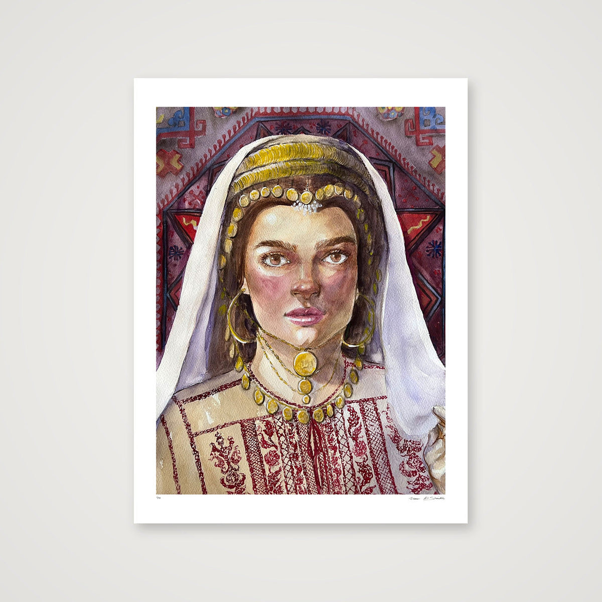 Traditional Palestinian Thobe Series 012 — 60×80cm, 24×31" Print only