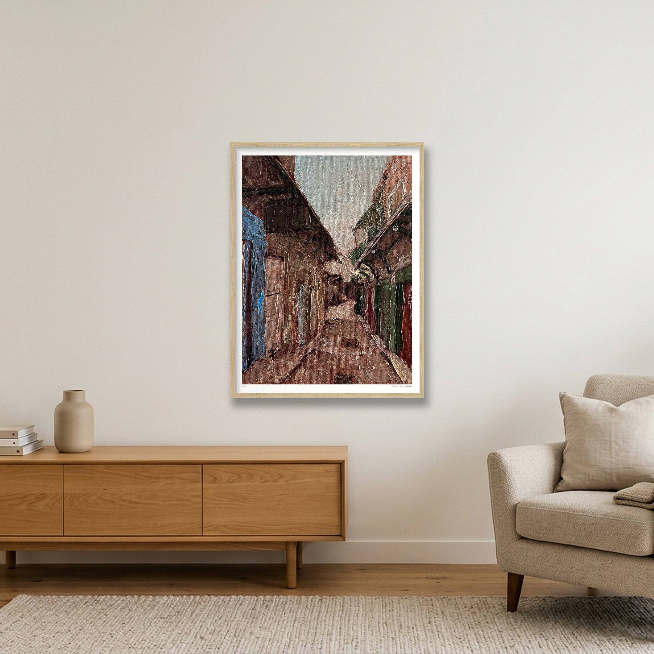 An Nasra, Palestine — 60×80cm, 24×31" Oak Frame