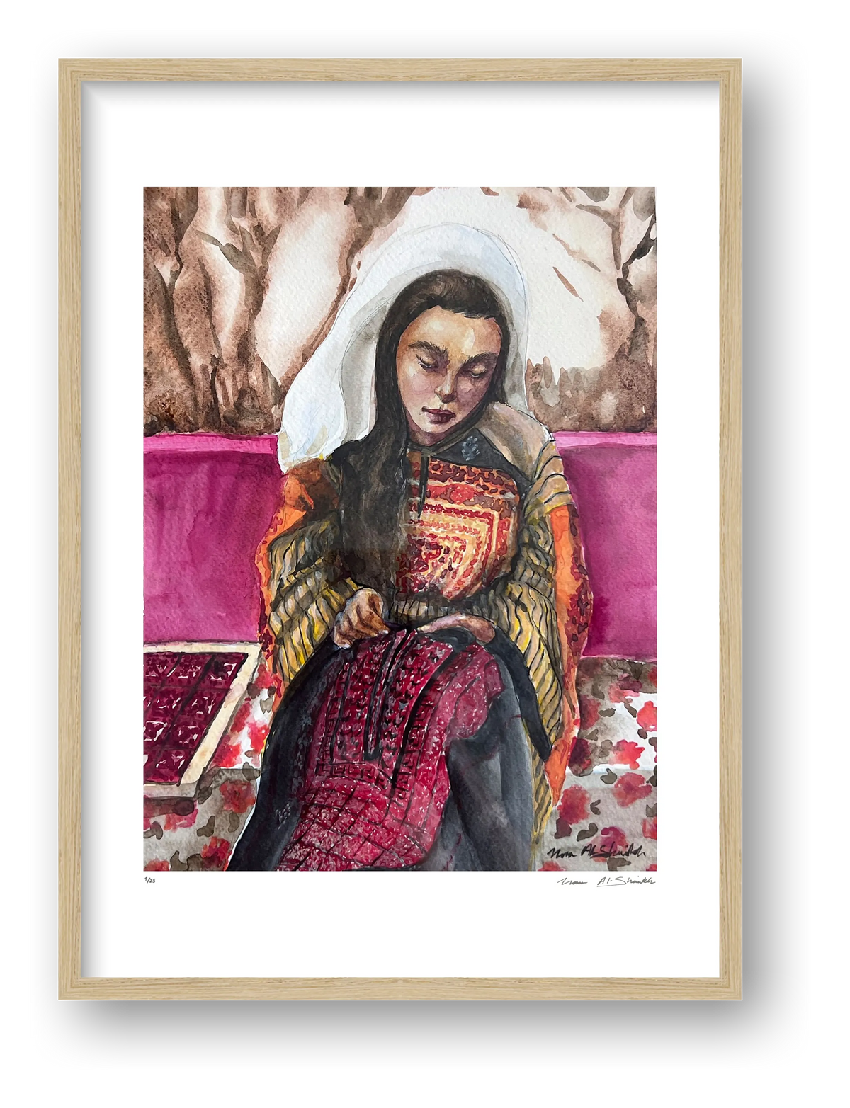 Traditional Palestinian Thobe Series 09 — framed