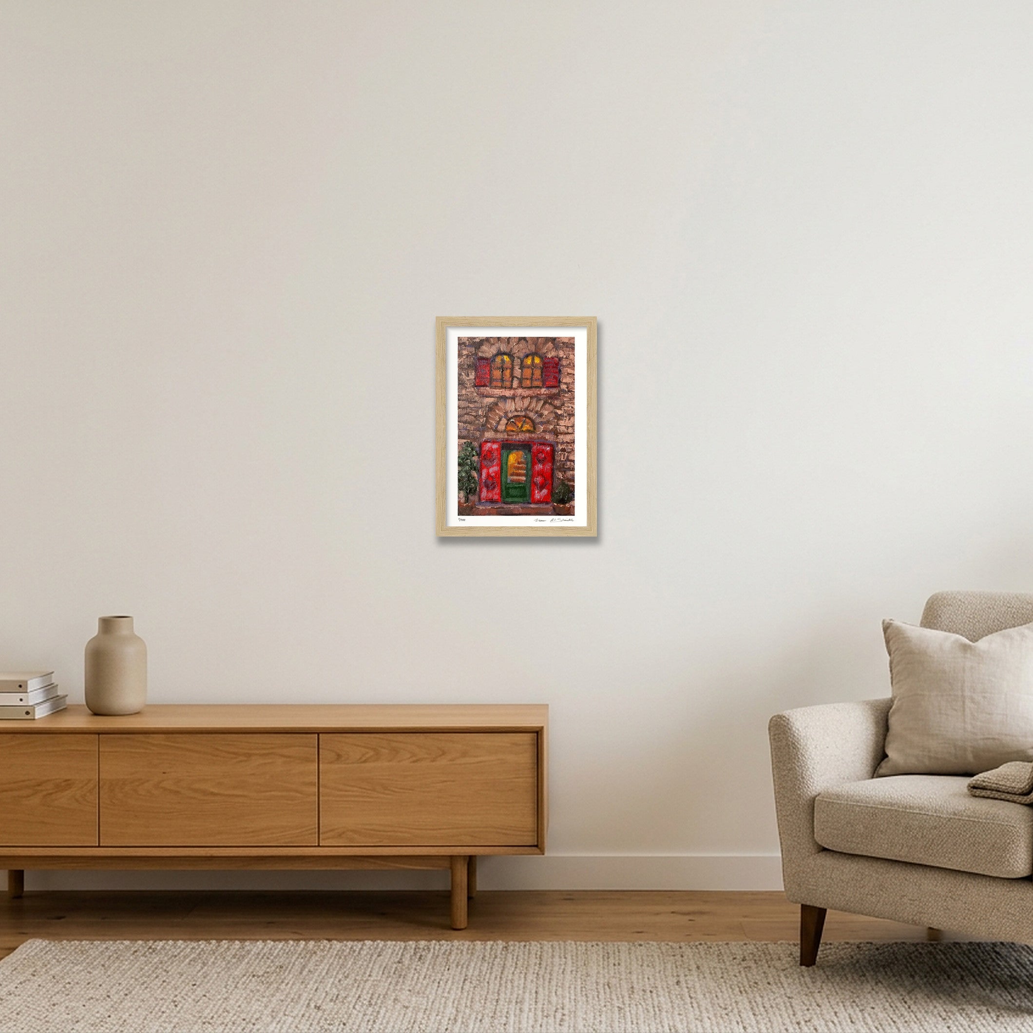 Ramallah, Palestine — A4 (21×30cm, 8×12") Oak Frame