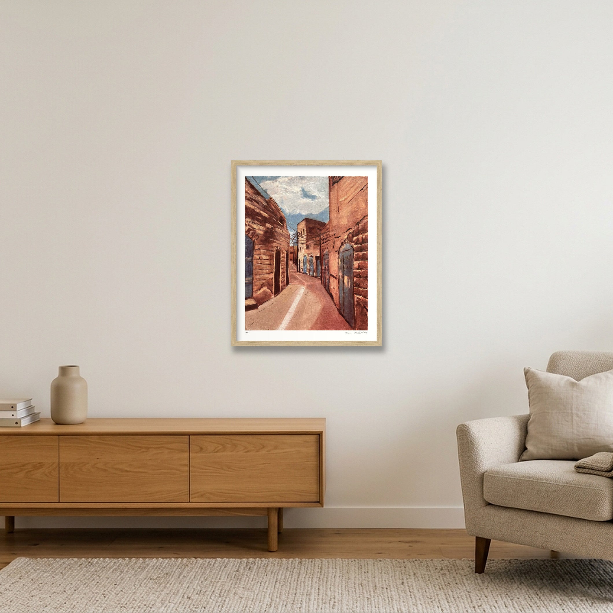 Shafa Amr, Palestine — 40×50cm, 16×20" Oak Frame