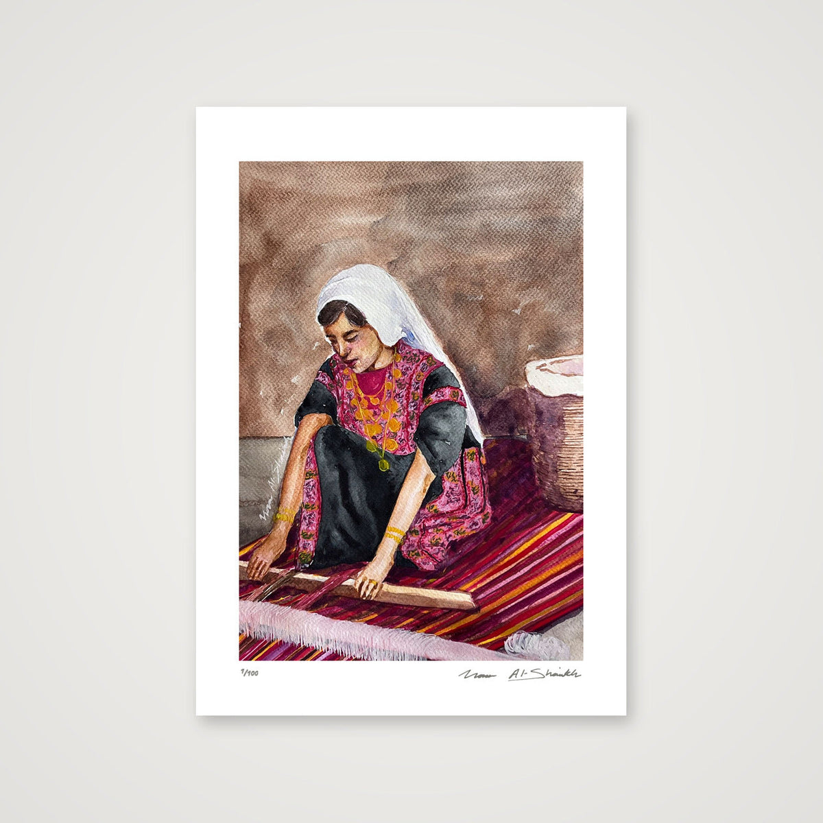 Traditional Palestinian Thobe Series 08 — A4 (21×30cm, 8×12") Print only