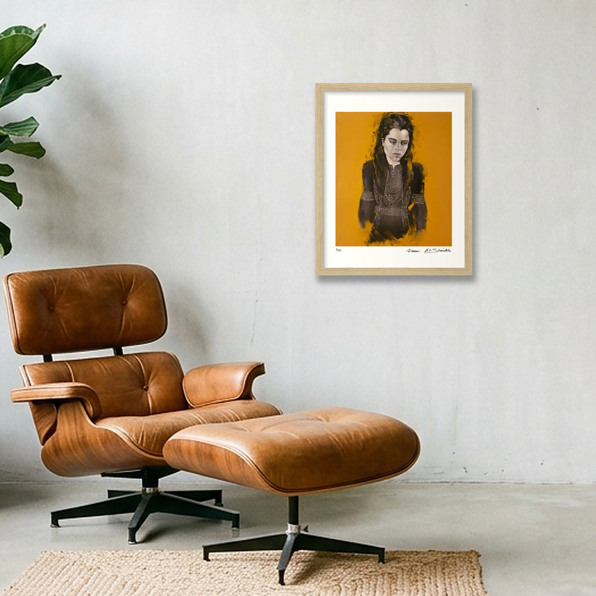 The Palestinian Woman — 28×35cm, 11×14" Oak Frame