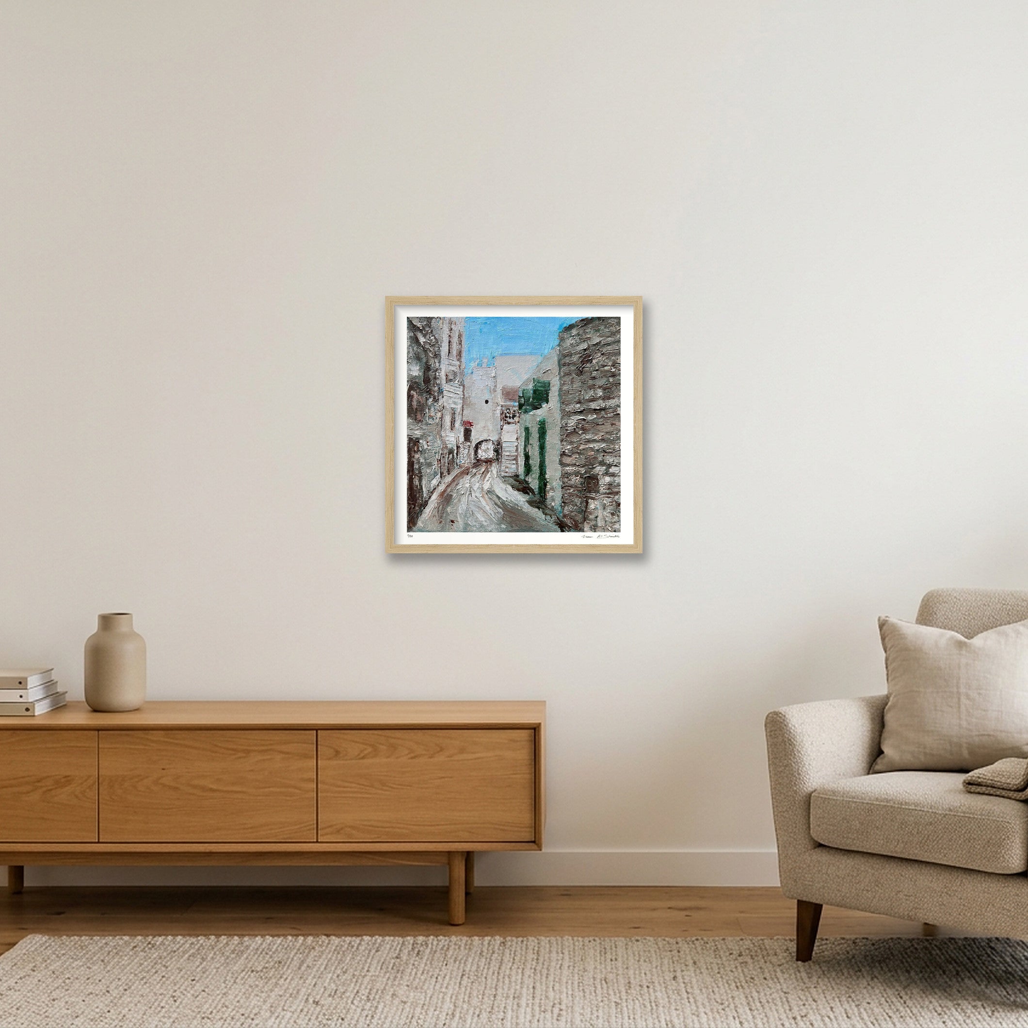 Beit Lahm, Palestine — 40×40cm, 16×16" Oak Frame