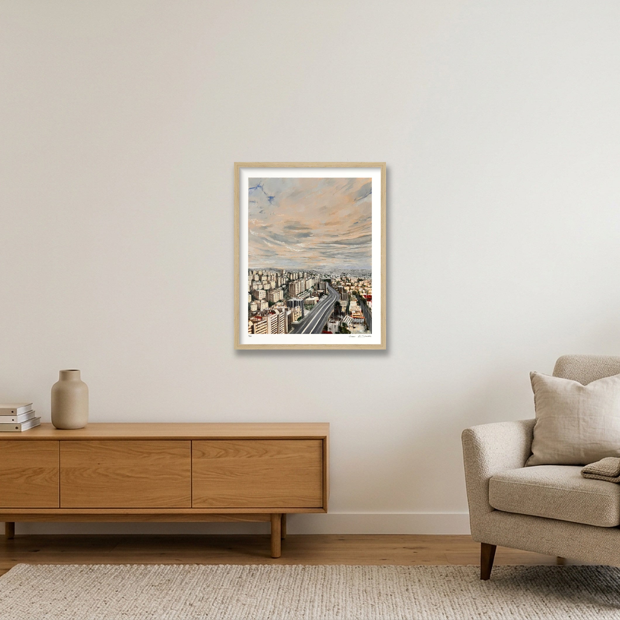 Amman, Jordan  — 40×50cm, 16×20" Oak Frame